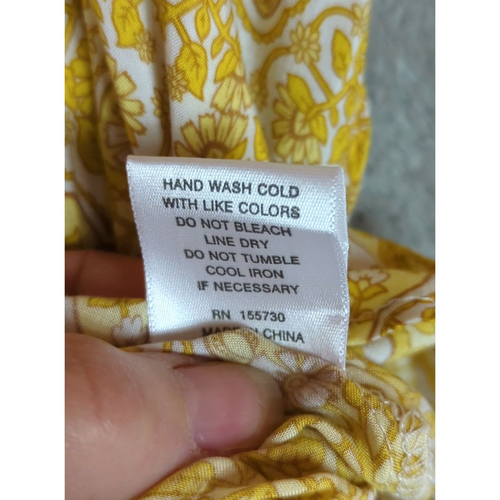Vintage Rose Olive Yellow Floral Tasseled V Neck Short Sleeve Top L Casual Blouse Size L / US 10 / IT 46 - 5 Thumbnail