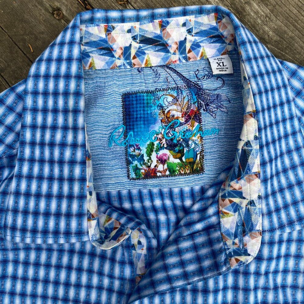 Robert Graham Robert Graham Men’s Classic Fit Dress Egyptian Cotton Shirt Size US XL / EU 56 / 4 - 4 Thumbnail