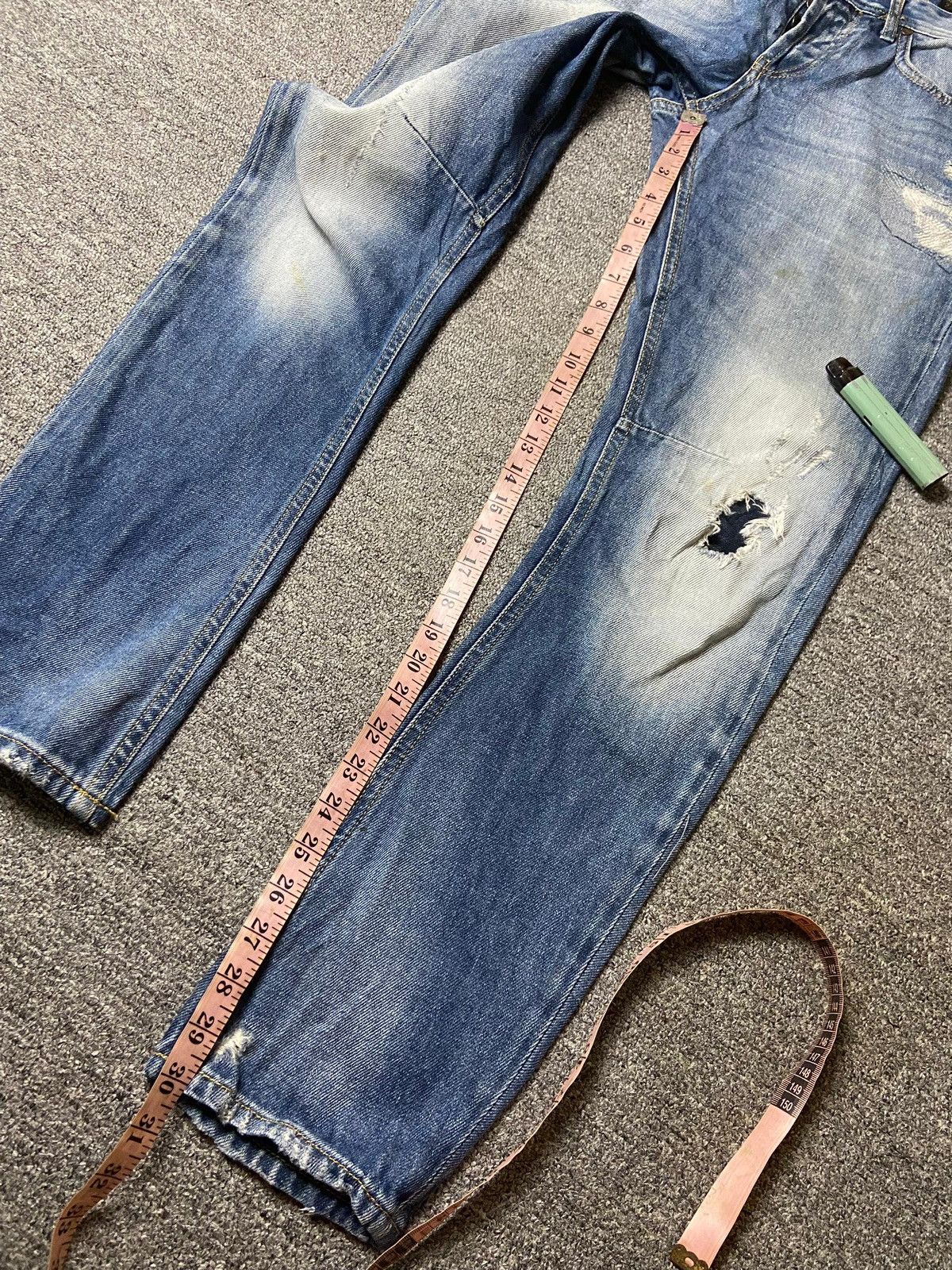 Zara Vintage Zara Denim Collection Distressed Jeans (164) Size US 30 / EU 46 - 8 Thumbnail