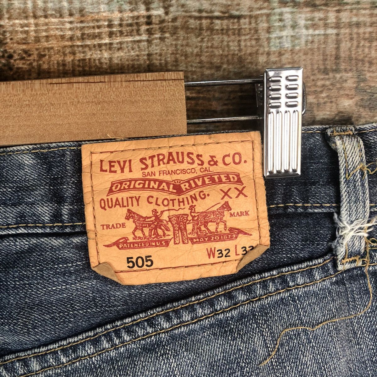 Levi's DL Levis 505 Blue Distressed Denim Pants #C299 Size US 32 / EU 48 - 19 Thumbnail