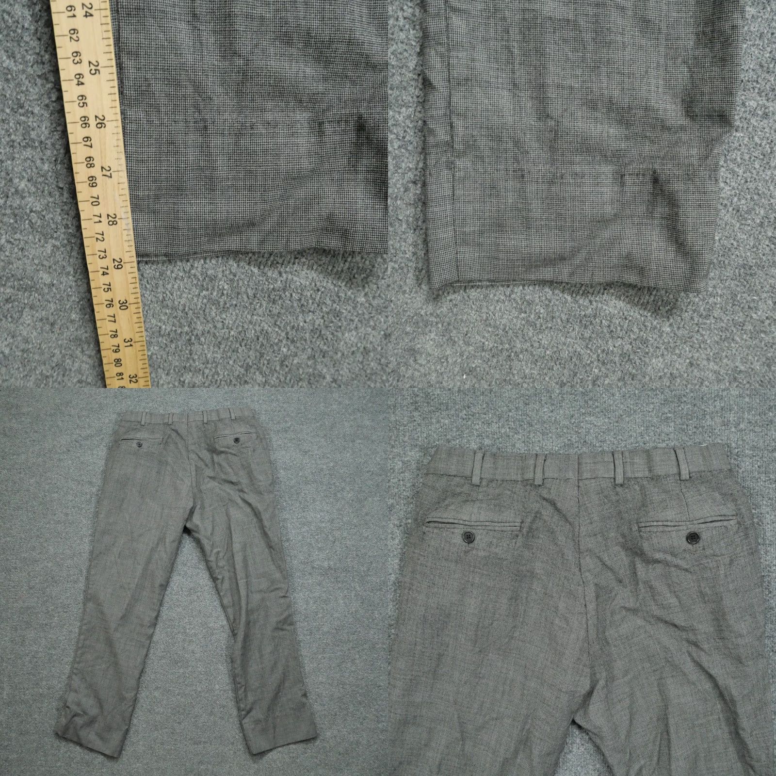 Brooks Brothers Brooks Brothers Pants Mens 32x28 Grey Black Wool Blend Regent Fit Dress Size US 28 / EU 44 - 8 Thumbnail