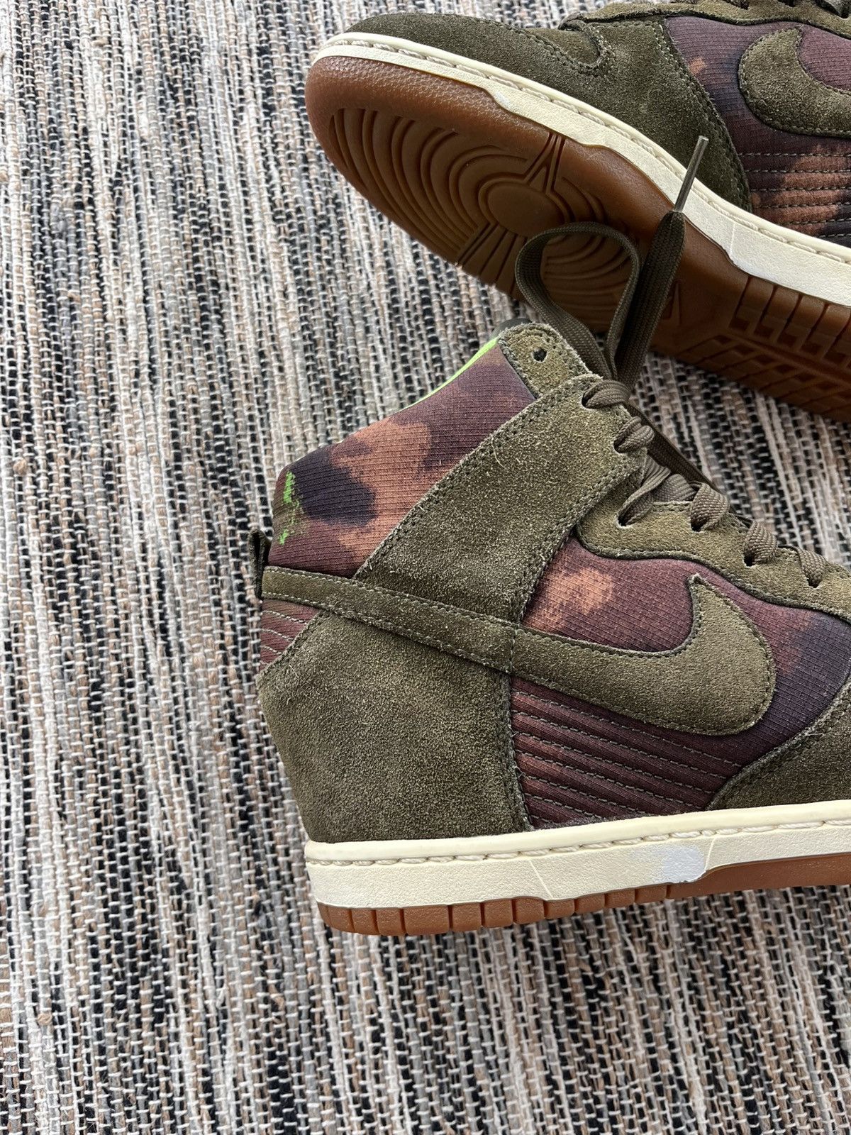 Nike Vintage Nike Dunk Sky Hi Camo Wedge Sneakers Y2K Rare Size US 5.5 / IT 35.5 - 10 Thumbnail