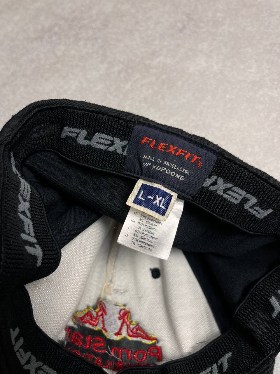 Hook-Ups × Vintage Vintage Pornstar Stimulation Embroidery Flex Fit Y2K Cap Os Size ONE SIZE - 7 Thumbnail