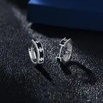 Other × Sterling Silver 925 Silver Plated Cross Hoop Earrings for Men Women Size ONE SIZE - 2 Thumbnail