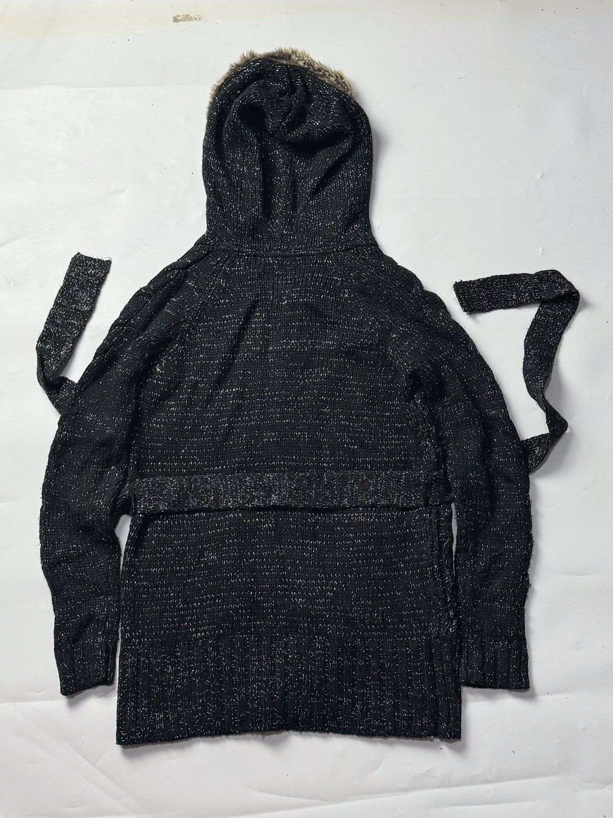 If Six Was Nine × Japanese Brand × Le Grande Bleu (L.G.B.) Japanese Fur Hoodie Cable Knit George Ifsix Lgb Style Size US S / EU 44-46 / 1 - 3 Thumbnail