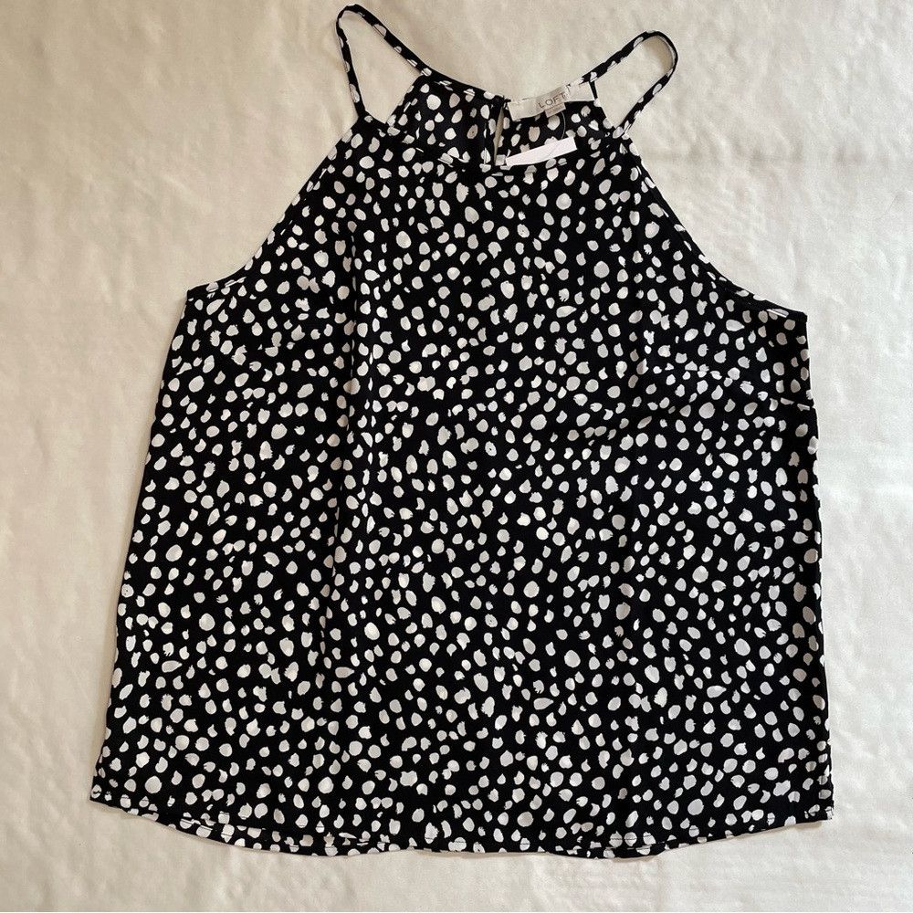 Loft NWT New $50 LOFT Spotted Halter Top Size M Size XS / US 0-2 / IT 36-38 - 6 Thumbnail