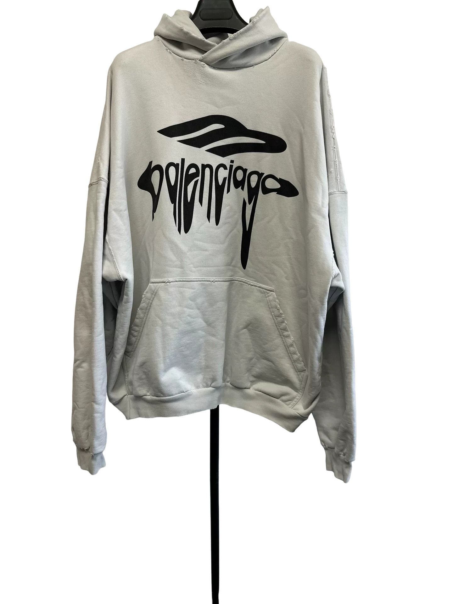 Balenciaga Balenciaga Dripping Logo Hoodie XXS Size US XXS / EU 40 - 1 Thumbnail