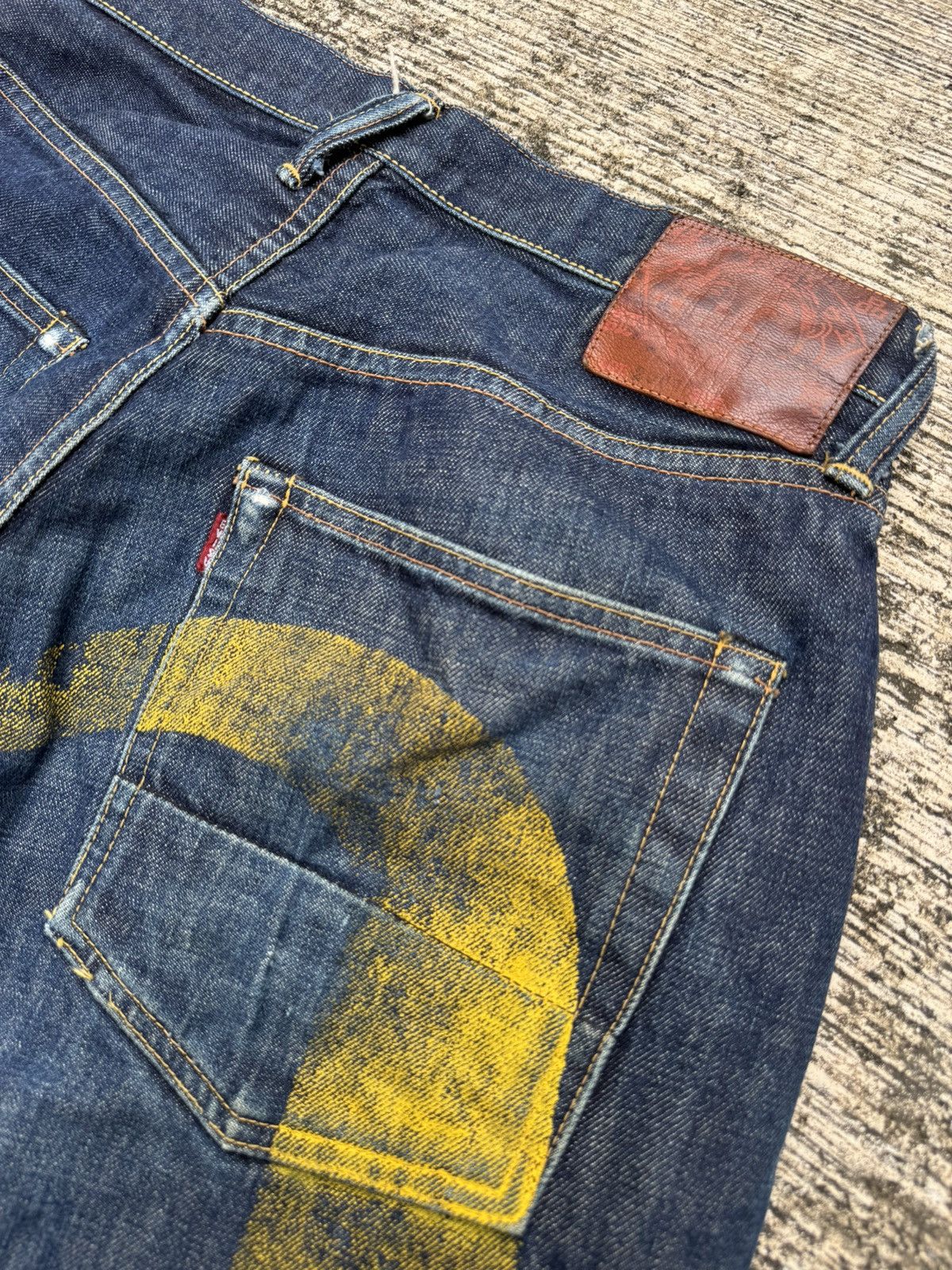 Evisu Evisu Japan Lot 2001 Selvedge Jeans Yellow Seagull Arcuate Size US 32 / EU 48 - 2 Thumbnail