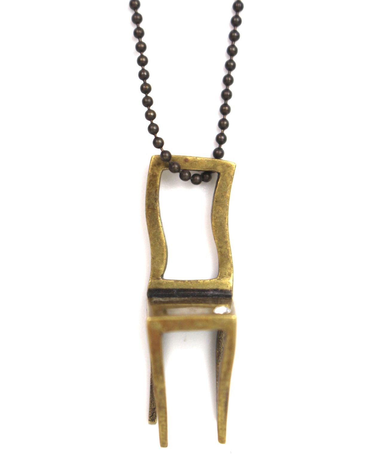 Vintage 2000S JAPANESE MADE BRASS CHAIR CHARM NECKLACE Size ONE SIZE - 2 Thumbnail