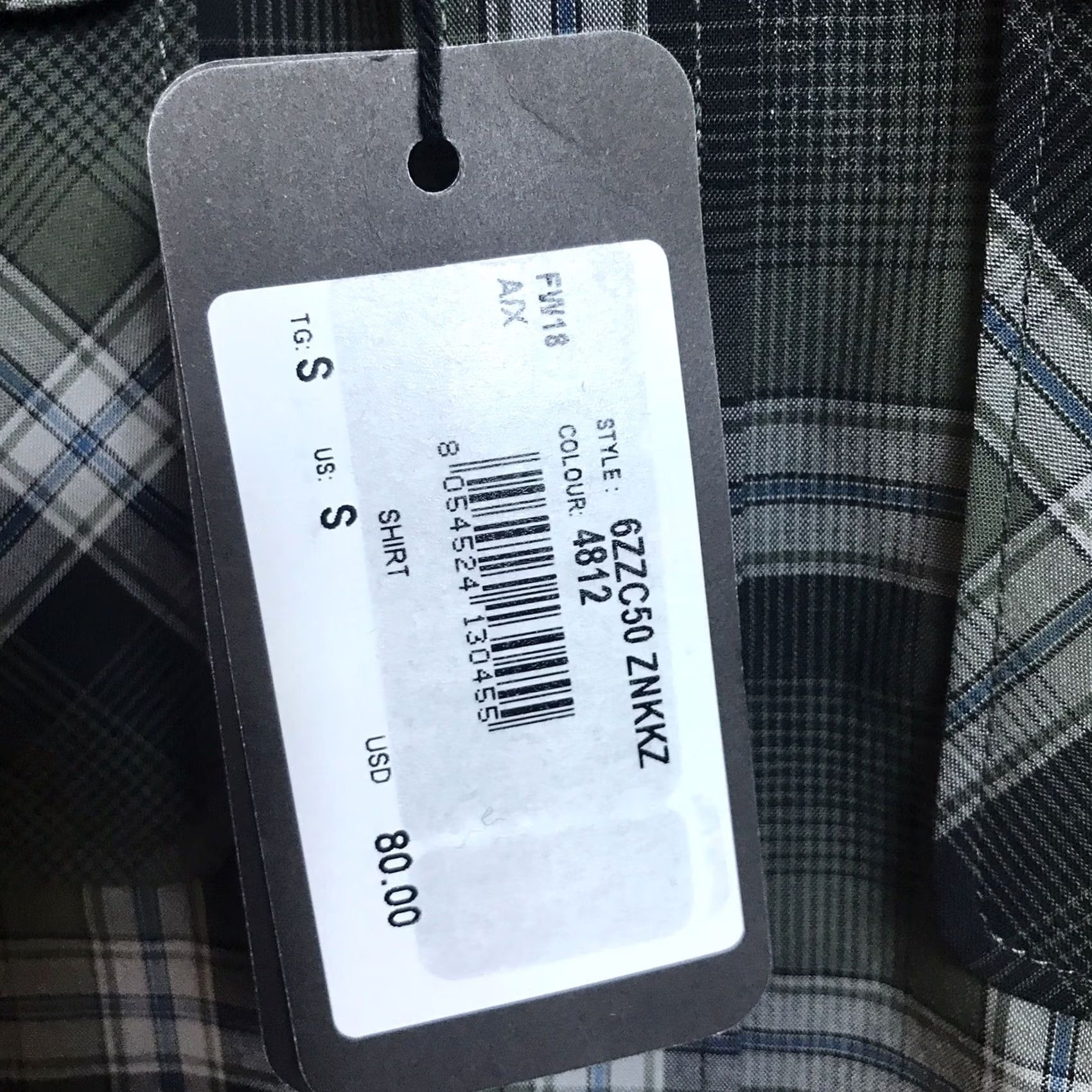 Armani Exchange Armani Exchange AX Mens Shirt Sz Small Long Sleeve Green Plaid Regular Fit NEW Size US S / EU 44-46 / 1 - 4 Thumbnail