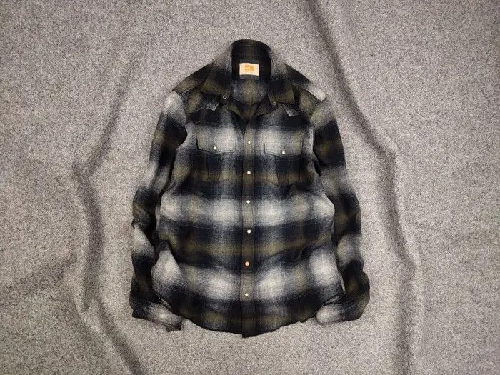 Hugo Boss Boss Orange Overshirt Flannel Checkered Wool Blend Shirt Size US XL / EU 56 / 4 - 1 Thumbnail
