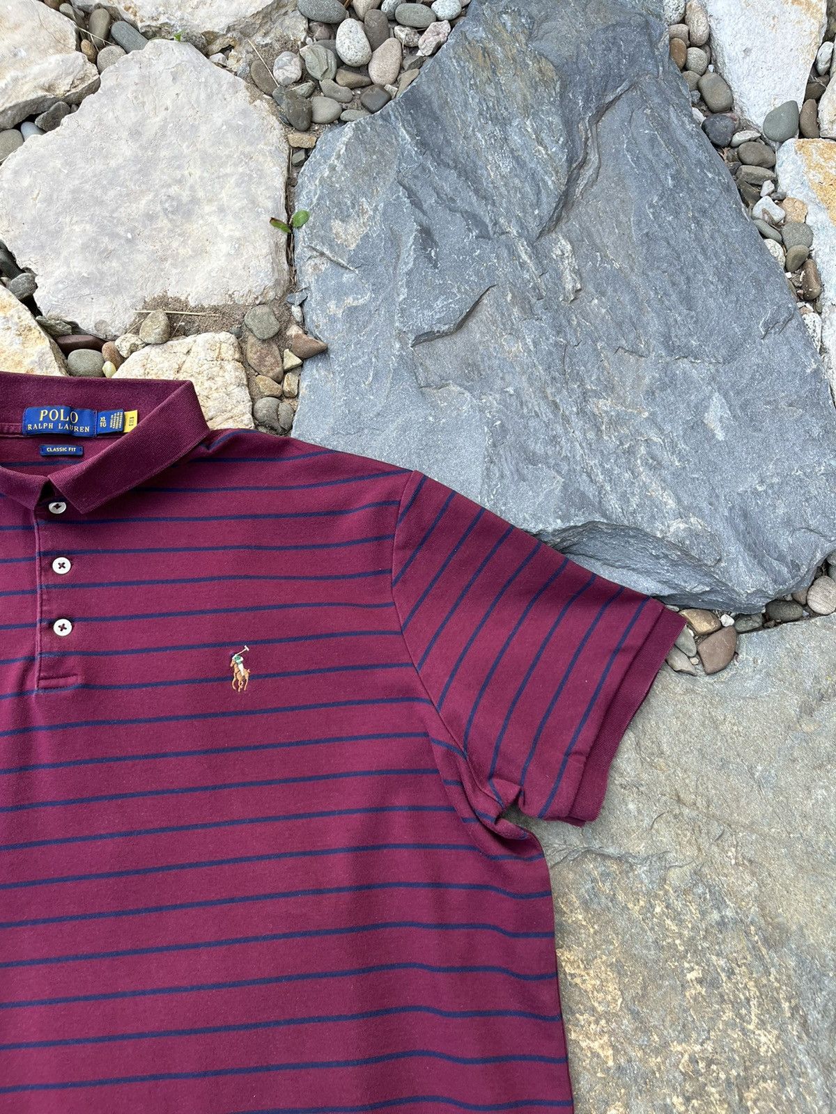 Polo Ralph Lauren × Ralph Lauren Polo Ralph Lauren pima tee striped t-shirt multicolor pony Size US XL / EU 56 / 4 - 3 Thumbnail