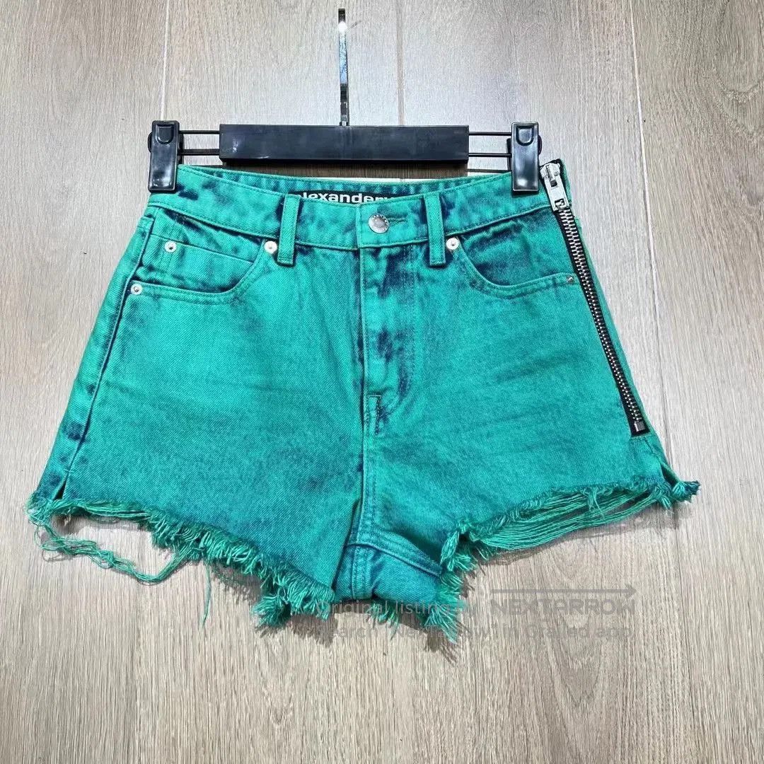 Alexander Wang Alexander Wang Green Denim Shorts. Size 24" / US 00 / IT 34 - 1 Thumbnail