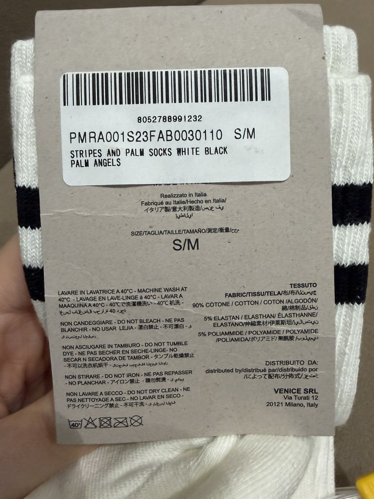 Palm Angels NWT PA Men’s Socks - White - S/M 1 Pair Size ONE SIZE - 6 Thumbnail