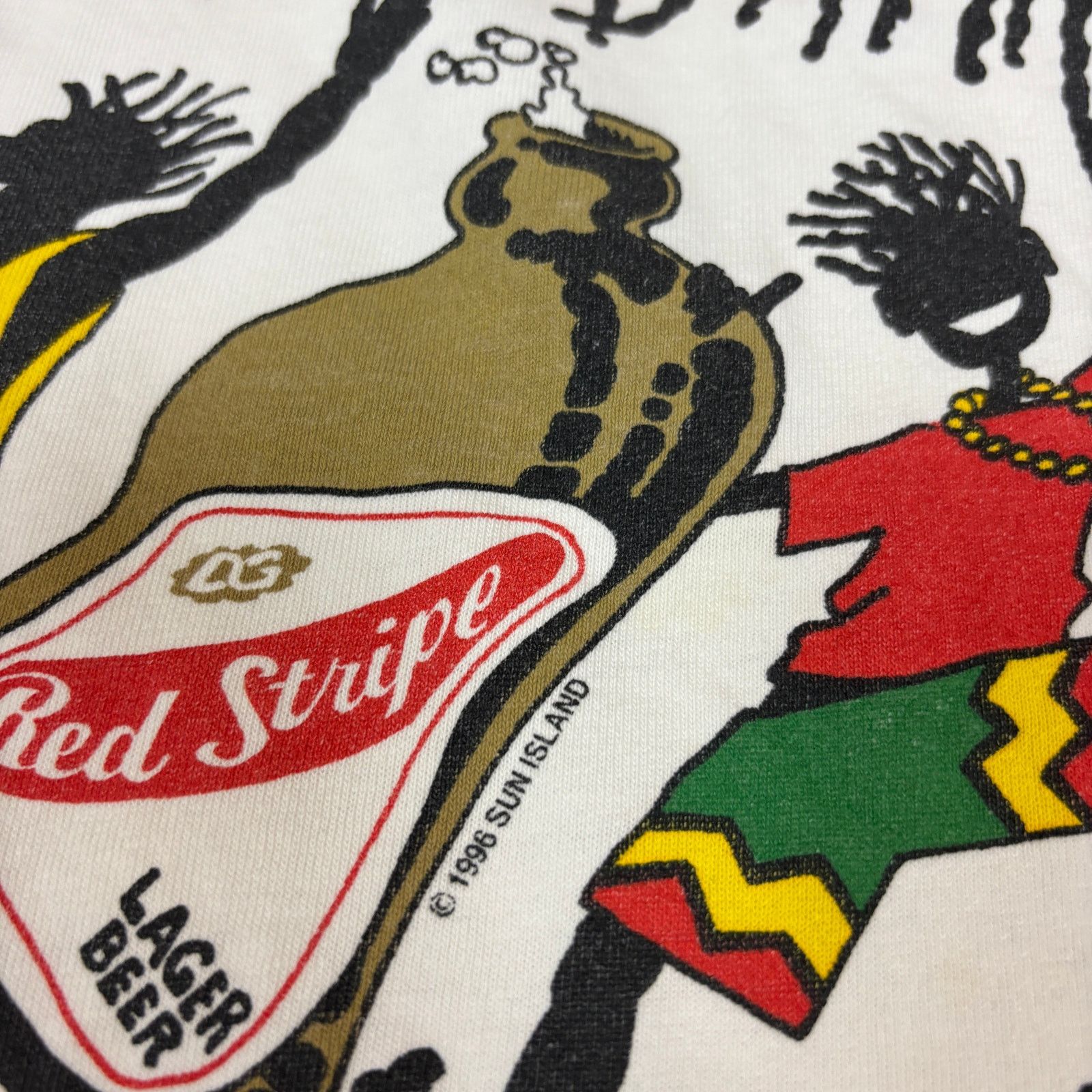 Vintage Vintage 1996 We Be Drinkin Red Stripe Reggae Shirt Men's XL Size US XL / EU 56 / 4 - 3 Thumbnail