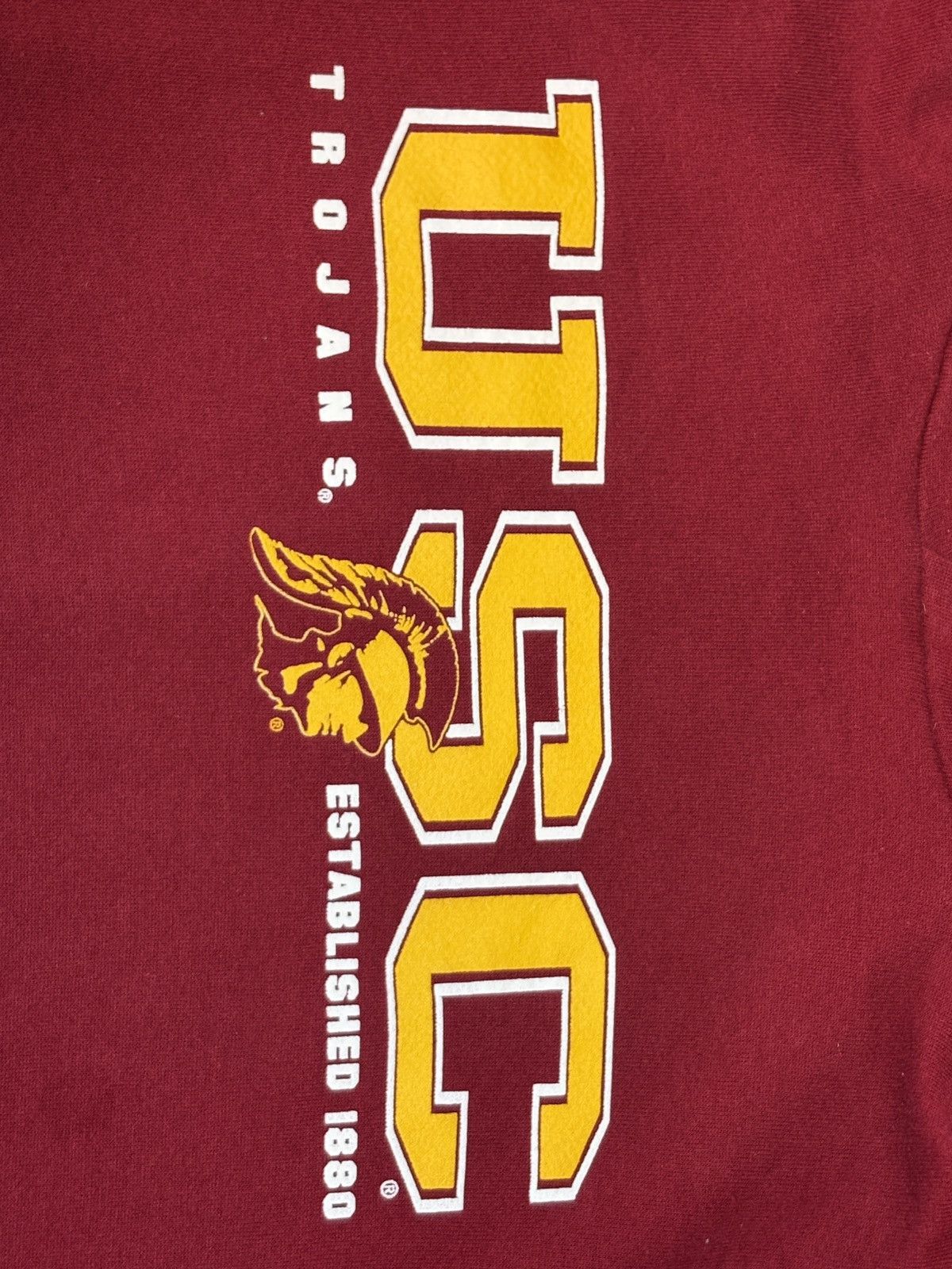 NCAA Vintage 1990s Russell USC Trojan College Hoodie Size XL 0545 Size US XL / EU 56 / 4 - 4 Thumbnail