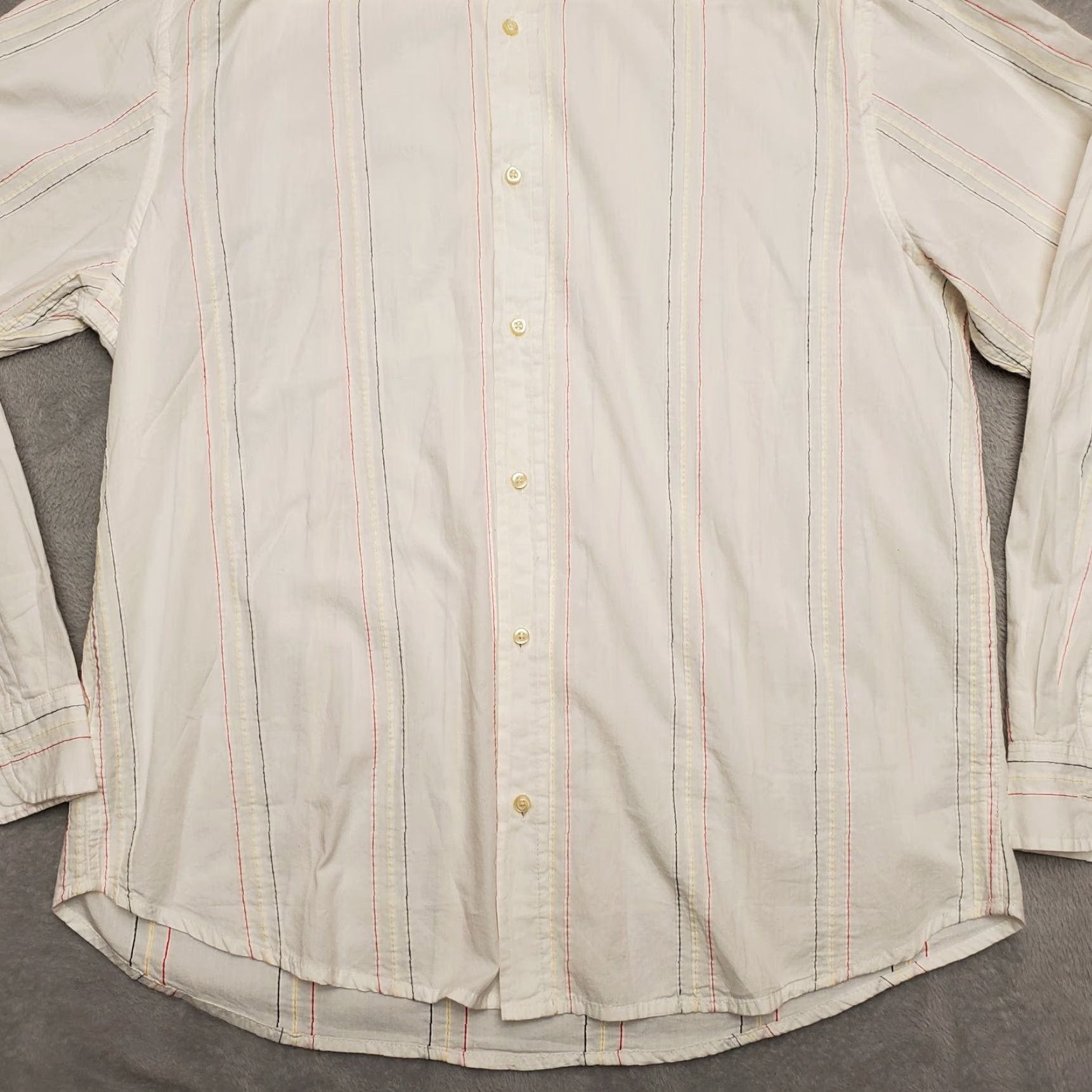 Carbon2Cobalt Carbon 2 Cobalt Shirt Mens Large White Striped Long Sleeve Button Cotton Casual Size US L / EU 52-54 / 3 - 3 Thumbnail