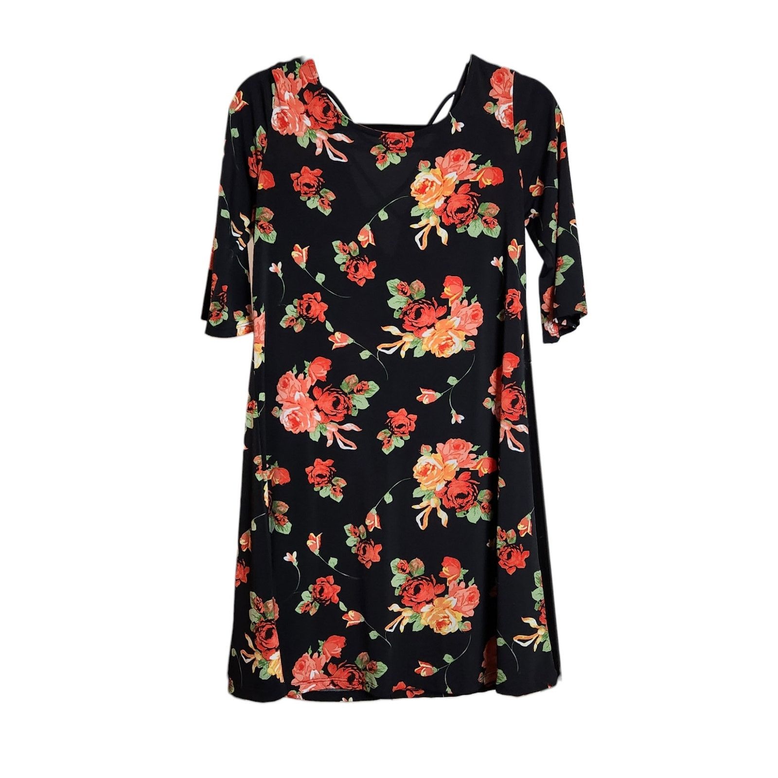 Other Floral Crisscross Back Dress - Size Small - Half Sleeves Size S / US 4 / IT 40 - 1 Thumbnail