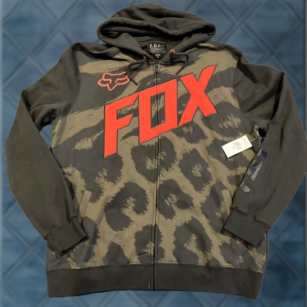 Fox Racing NWT Fox Racing Moto-X Full Zip Sweatshirt Marz Le Zip Fleece Size XL Multicolor Logo Pockets Graphic Print Racing Mens Sweatshirt Zip Fleece Size US XL / EU 56 / 4 - 1 Thumbnail