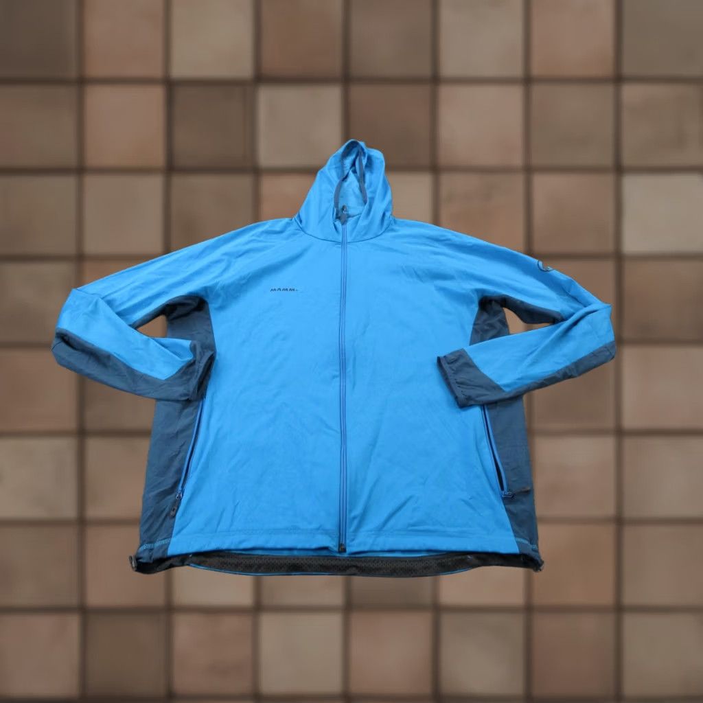Mammut Mammut Jacket Mens 2XL Blue Outdoors Lightweight Travel Performance Hiking Windbreaker Hooded Zip Pockets Regular Size US XXL / EU 58 / 5 - 1 Thumbnail