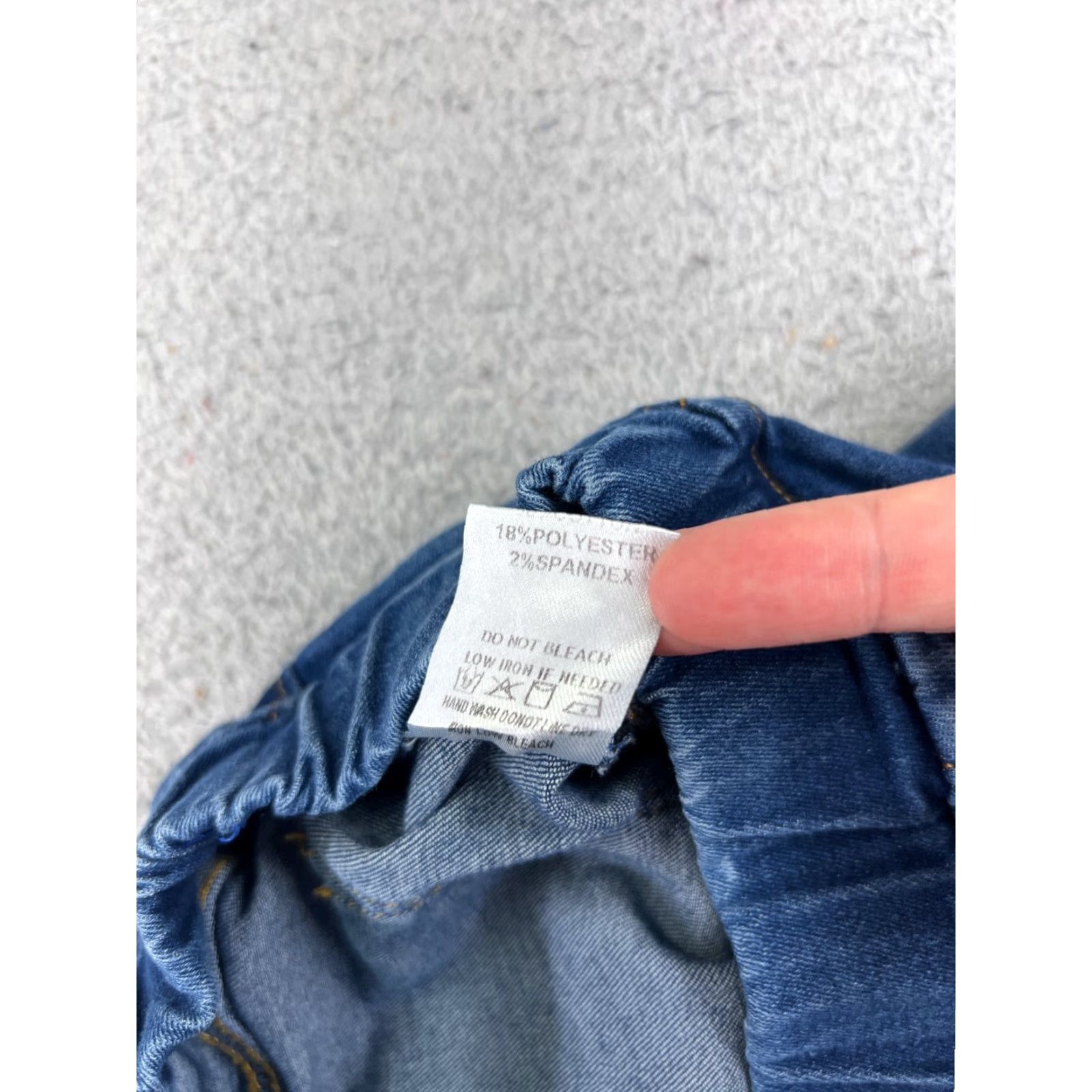 Denime VINTAGE Aaron & Amber Pants Junior Large Blue Denim Jeans Pull On Distressed Flare 24x31 Size 36" / US 14 / IT 50 - 7 Thumbnail