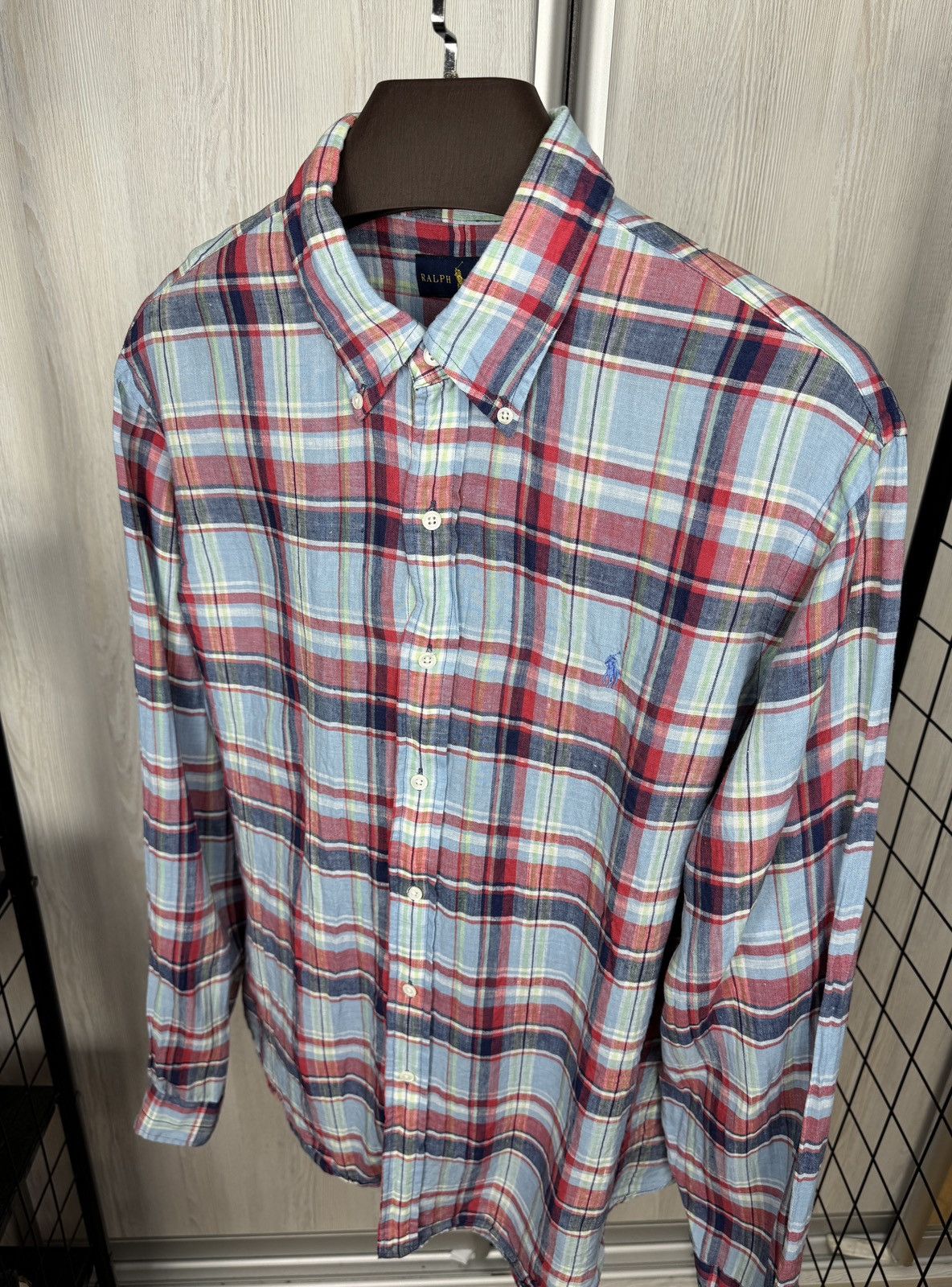 Polo Ralph Lauren Polo Ralph Lauren pure linen checkered multicolour shirt Size US XL / EU 56 / 4 - 6 Thumbnail