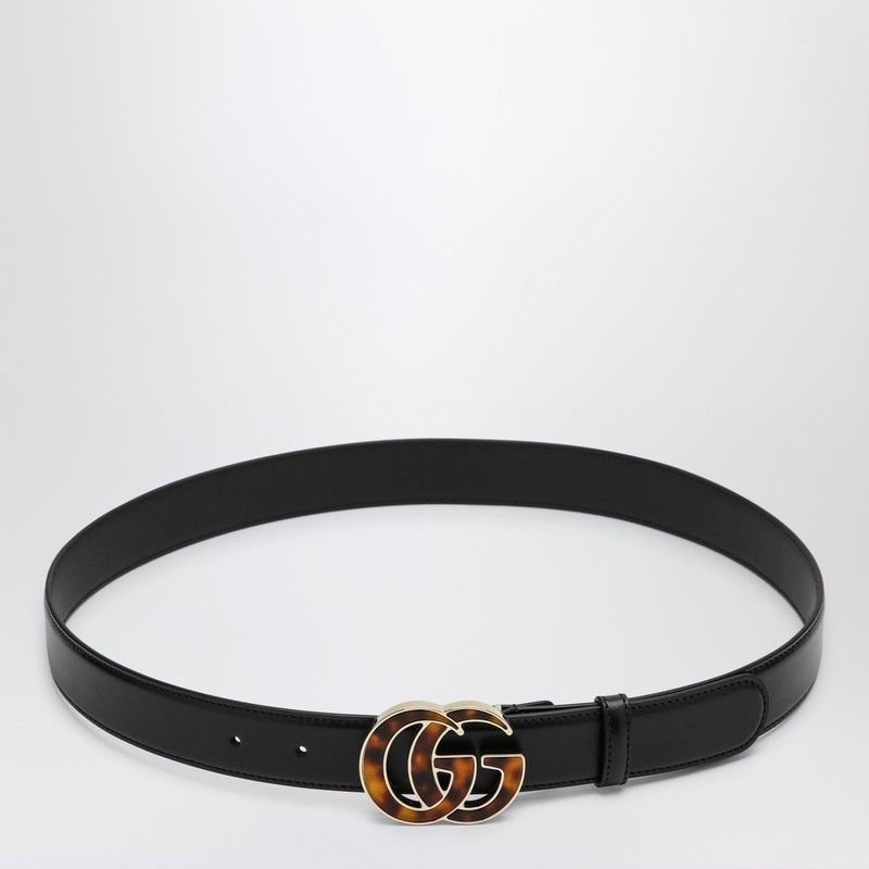 Gucci Gucci Black Belt With Tortoiseshell Gg Size ONE SIZE - 1 Thumbnail