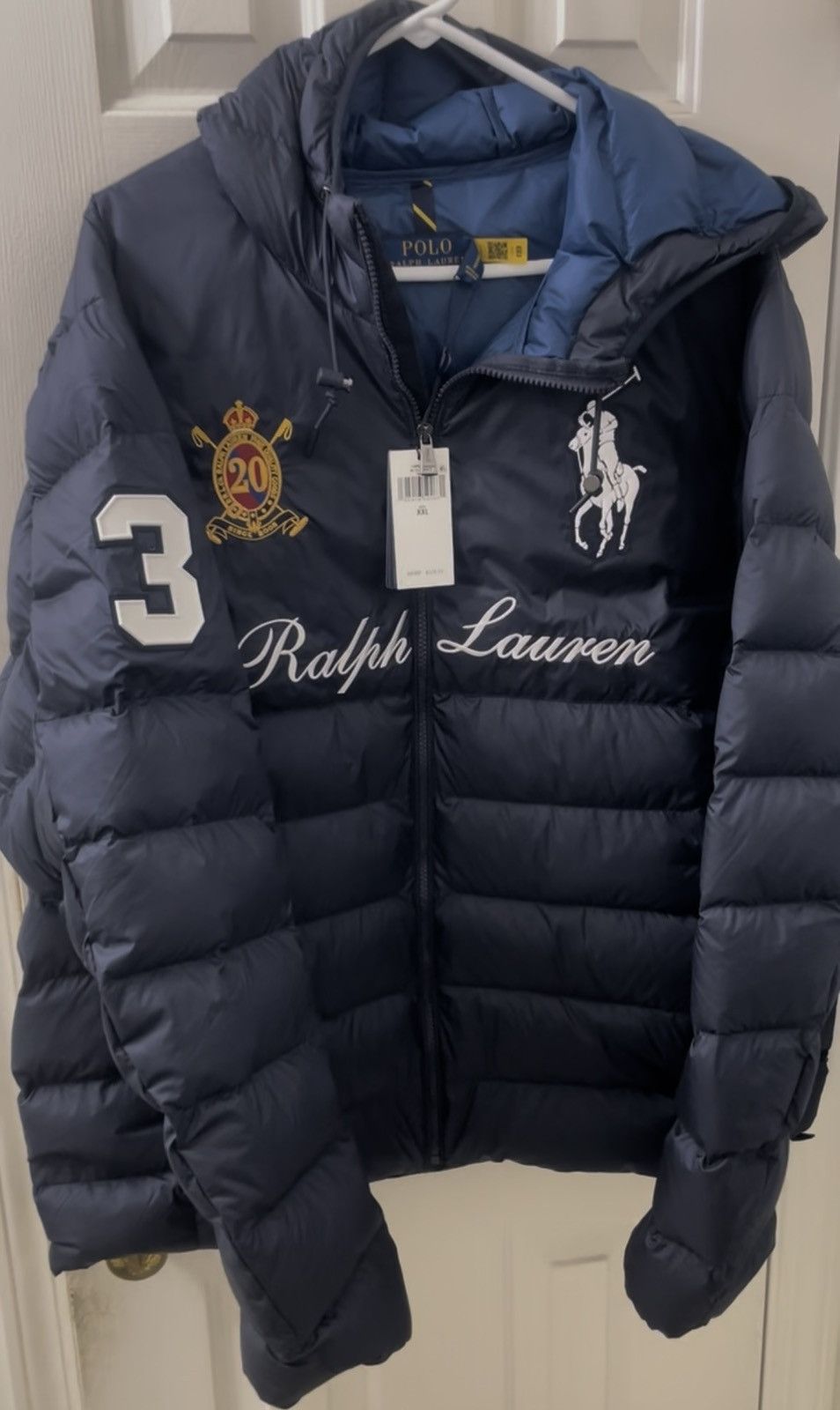 Polo Ralph Lauren Navy Polo Ralph Lauren Big Pony Puffer Jacket Size US XXL / EU 58 / 5 - 4 Thumbnail