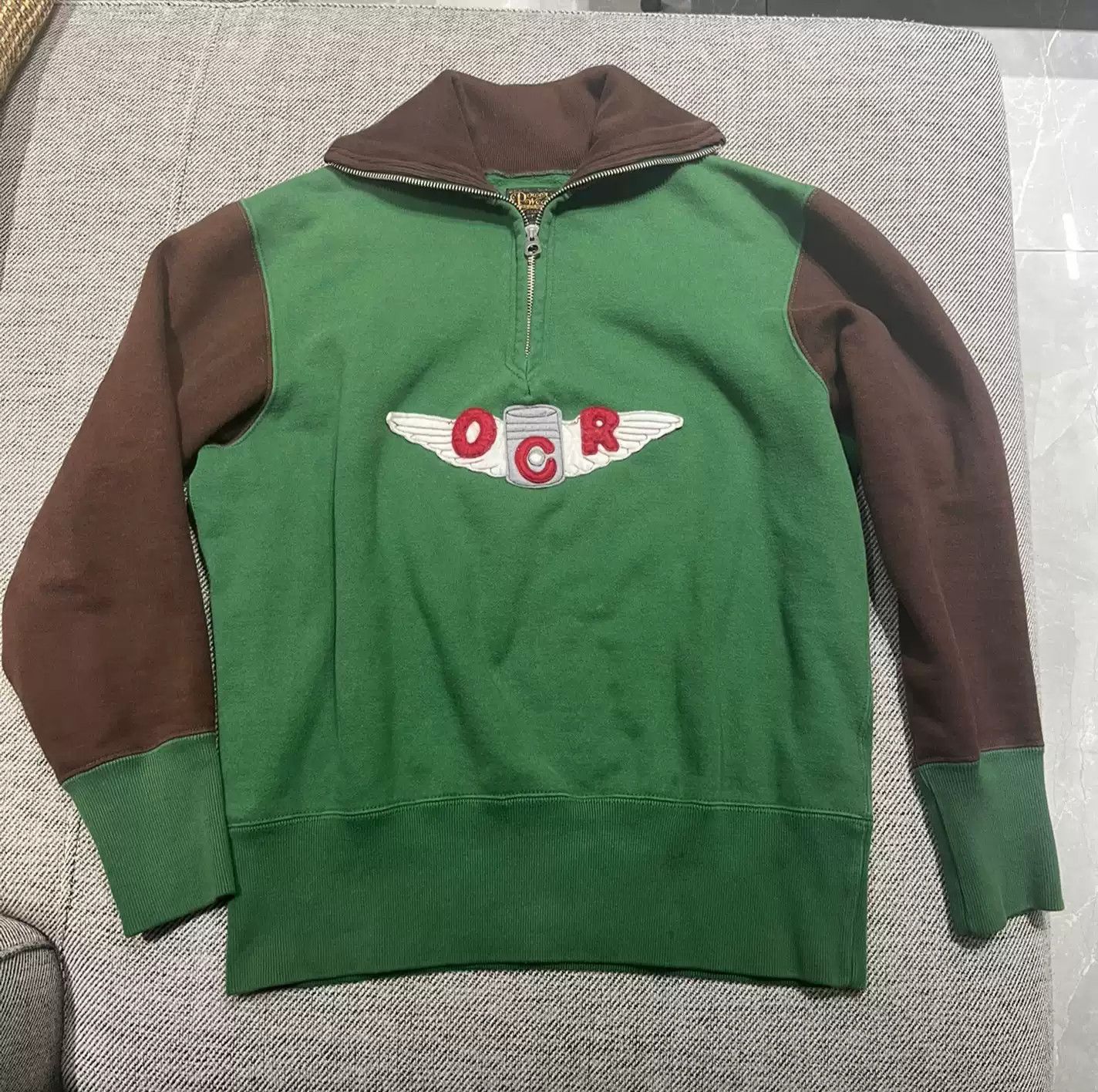 image of Freewheelers Motorcycle Riding Sweater in Green, Men's (Size Medium)