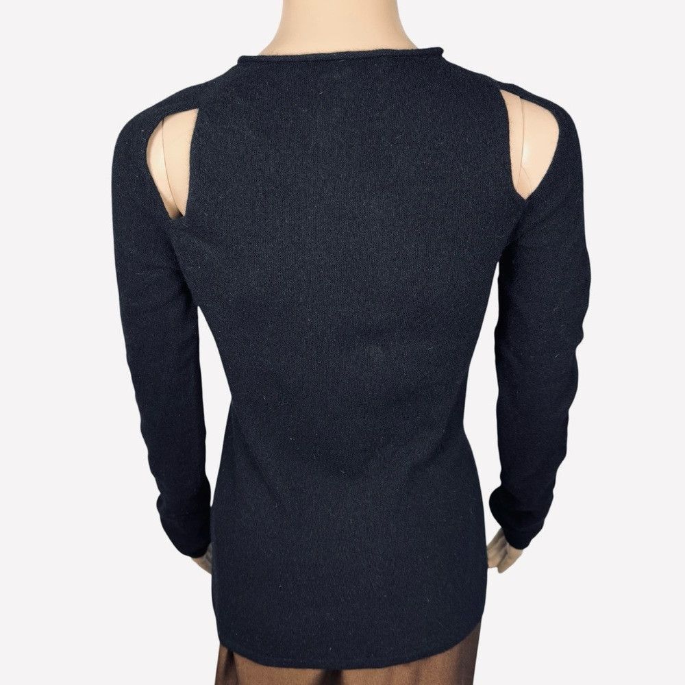 INHABIT Inhabit Cashmere Cut Out Black Sweater Size S Size S / US 4 / IT 40 - 3 Thumbnail