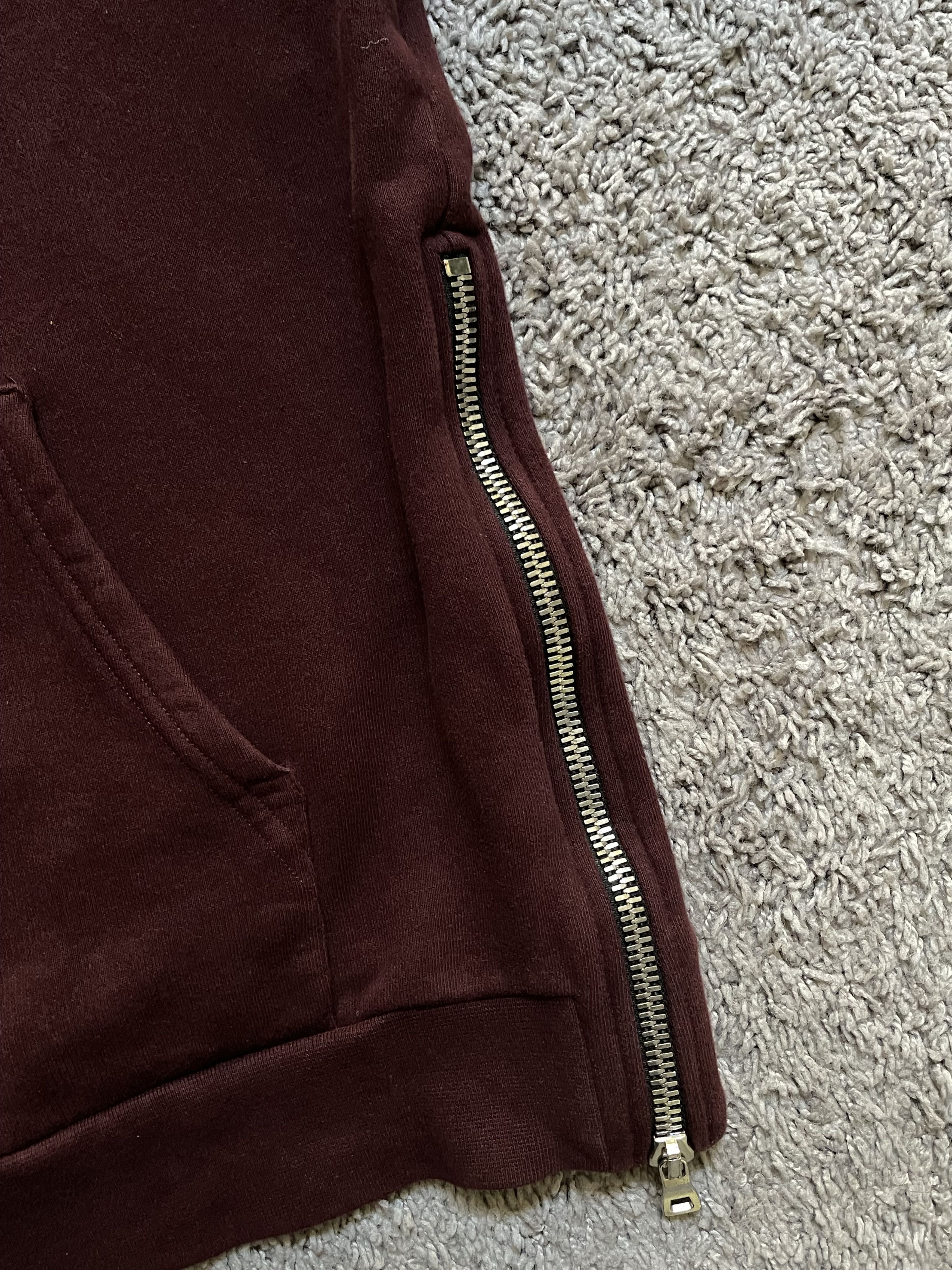 Balmain Balmain Maroon Royal Crest Side Zip Hoodie Size US S / EU 44-46 / 1 - 3 Thumbnail