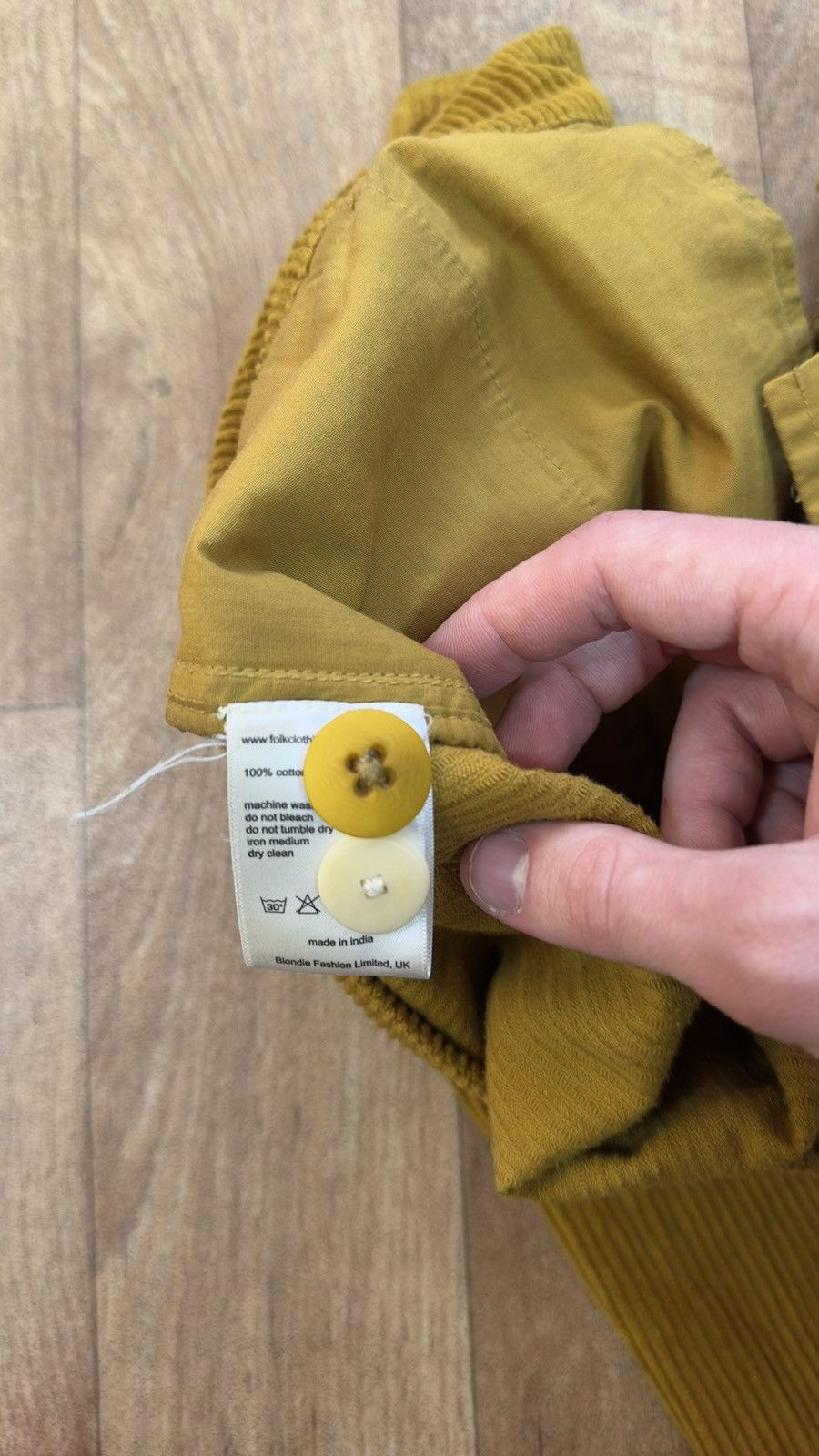 Folk Folk Mustard Yellow Corduroy Trousers Pants Pleated Wide Leg Size US 32 / EU 48 - 9 Thumbnail