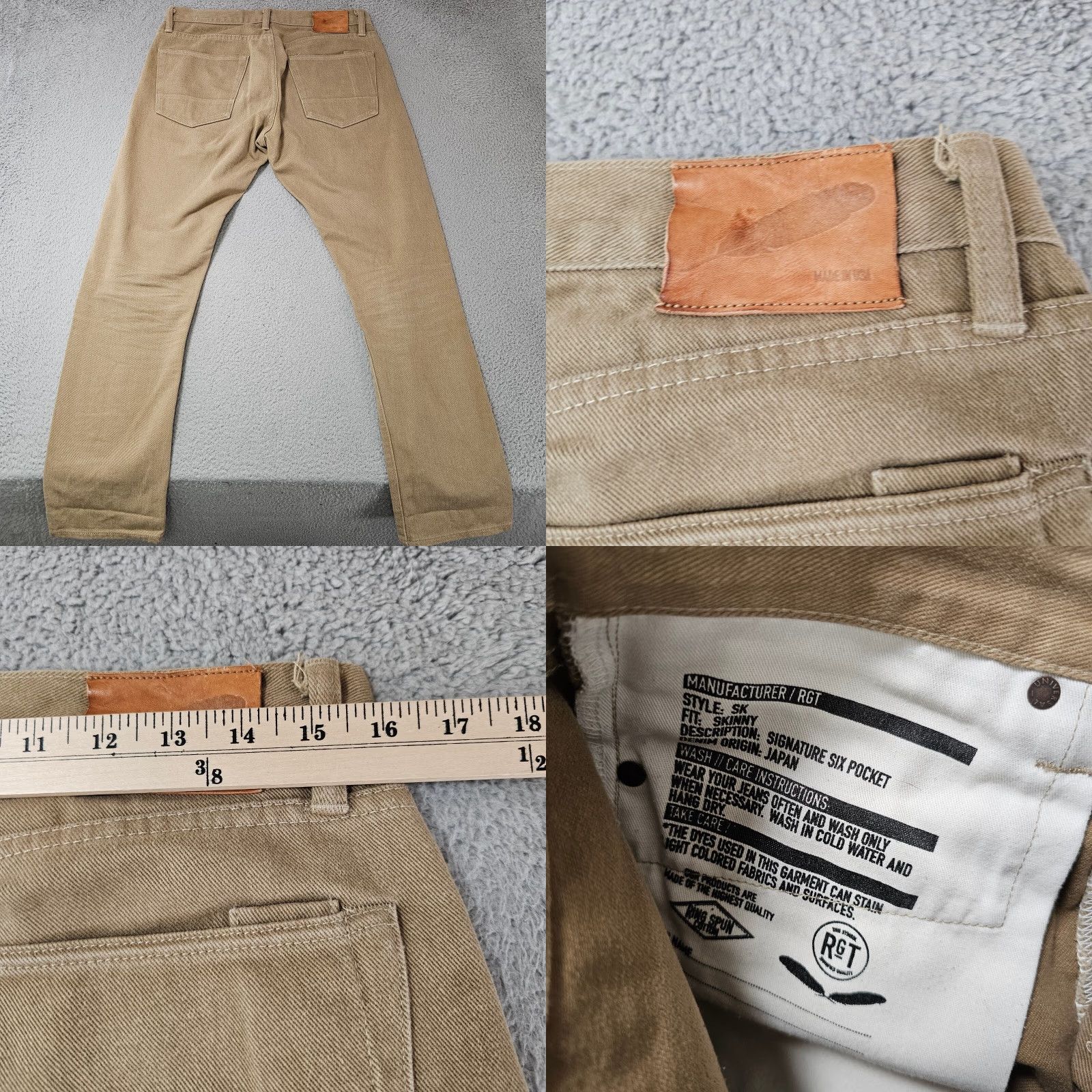 Rogue Territory Rogue Territory Jeans Mens 31x28 Brown RGT Skinny Signature Six Pocket Japanese Jeans 5-Pocket Design USA Size US 31 - 8 Thumbnail