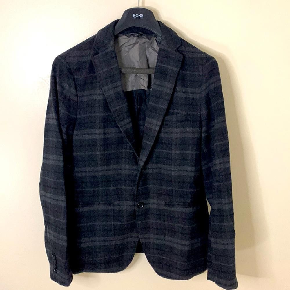 Hugo Boss BOSS - Slim Fit Heavy Check Sportcoat -38R (tailored) -Wool Size 38R - 2 Thumbnail