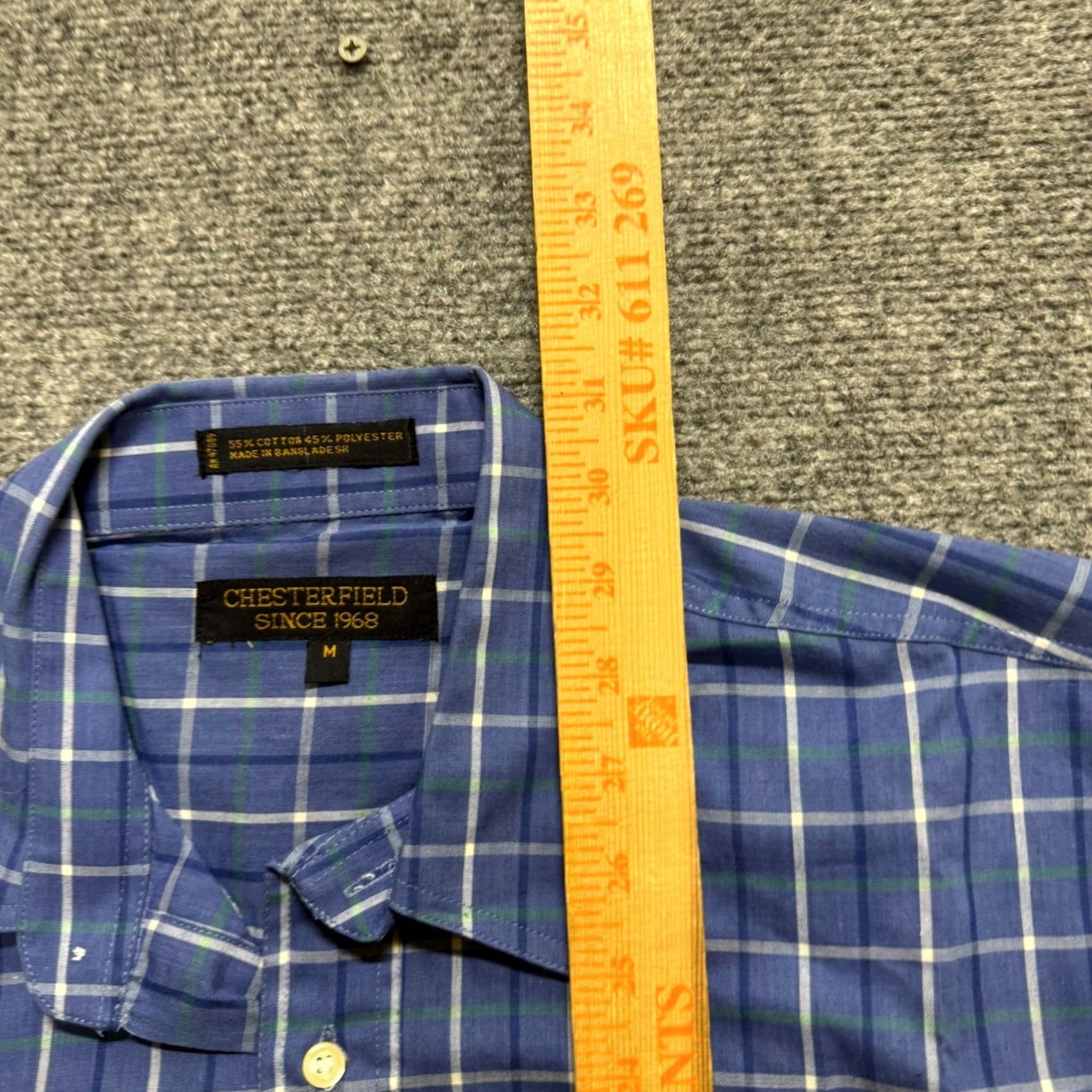 Vintage VINTAGE Chester Fields Plaid Button Up Shirt Mens M Short-sleeve Blue White 90s Mens Shirt Size US M / EU 48-50 / 2 - 6 Thumbnail