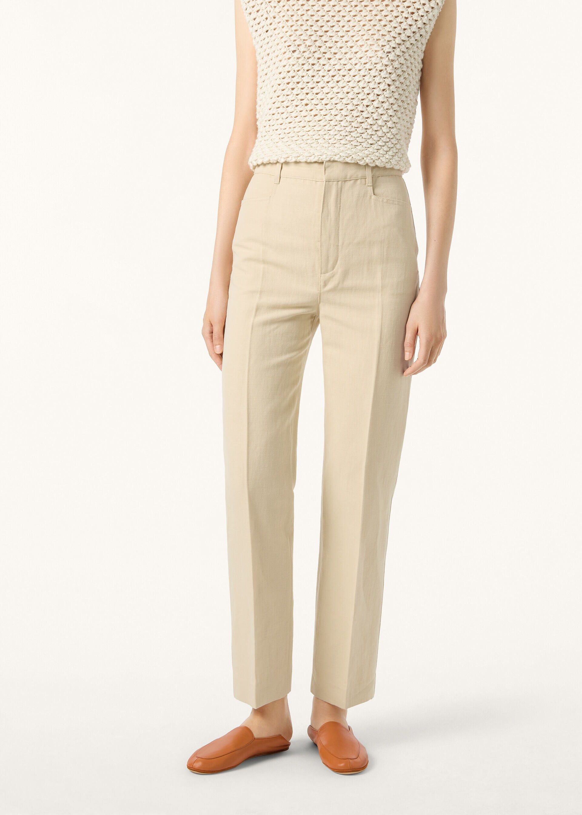 Loro Piana os11x0426 FAQ5840 Ridley Pant in Willow Beige Size 25" / US 0 / IT 36 - 4 Thumbnail