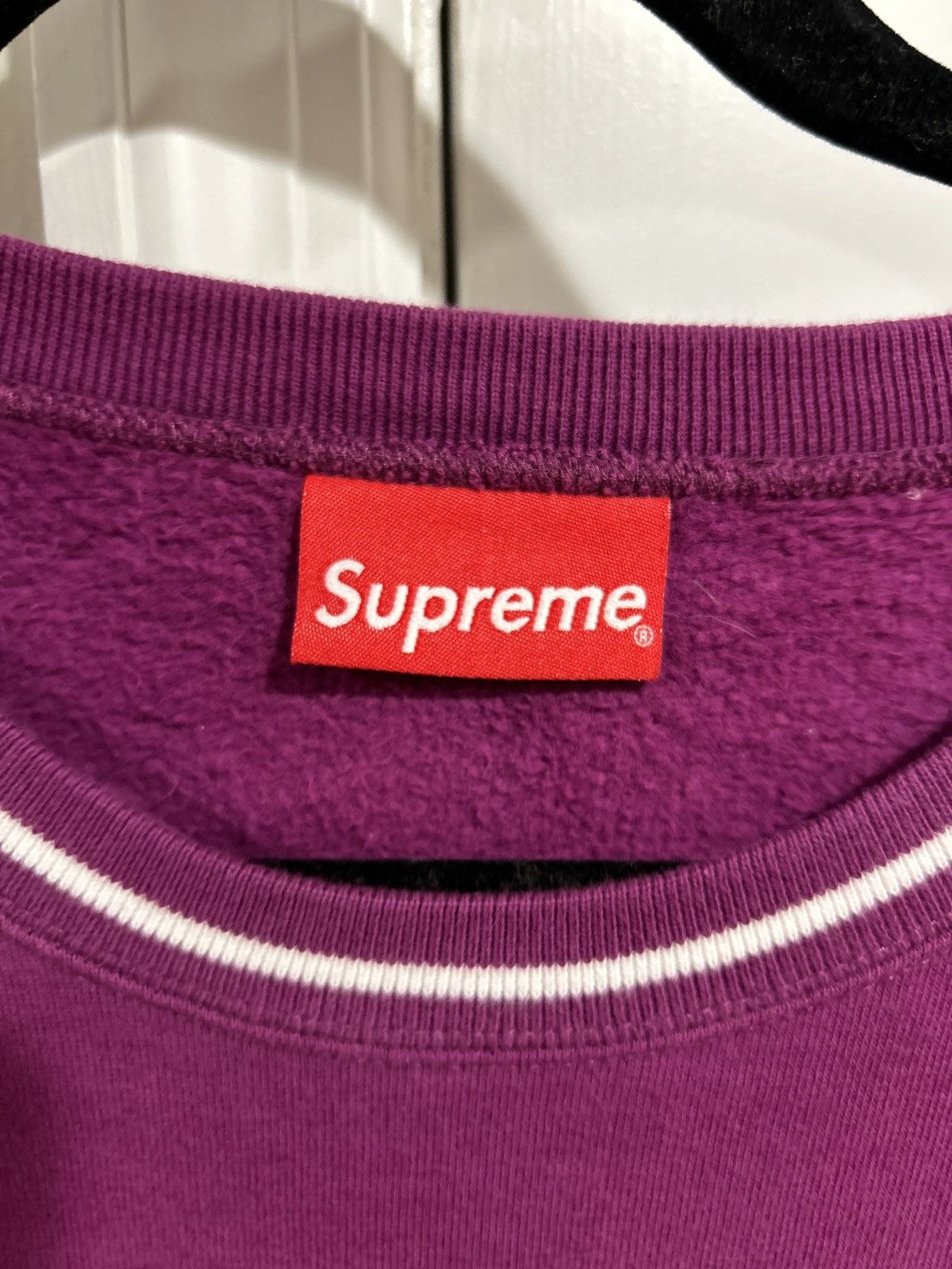 Supreme Supreme Piping Crewneck Purple Plum Blue Size X-Large Size US XL / EU 56 / 4 - 5 Thumbnail