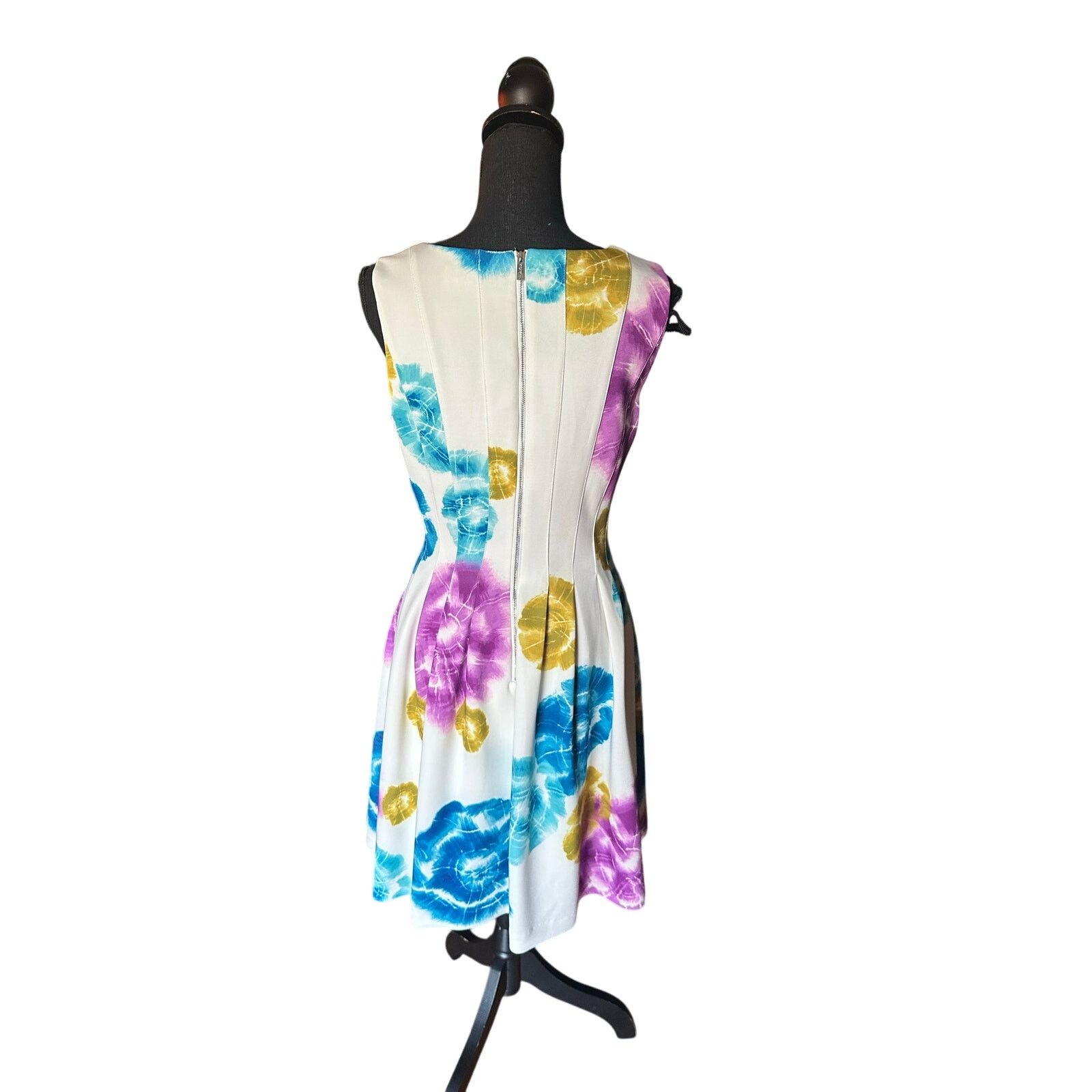 Calvin Klein Calvin Klein Floral Sleeveless Fit & Flare Dress Size XS / US 0-2 / IT 36-38 - 6 Thumbnail
