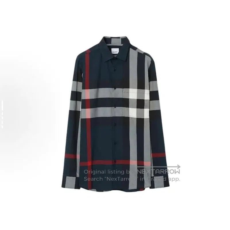 Burberry Burberry Men's Cotton Checkered Long Sleeve Shirt. Size US S / EU 44-46 / 1 - 1 Thumbnail