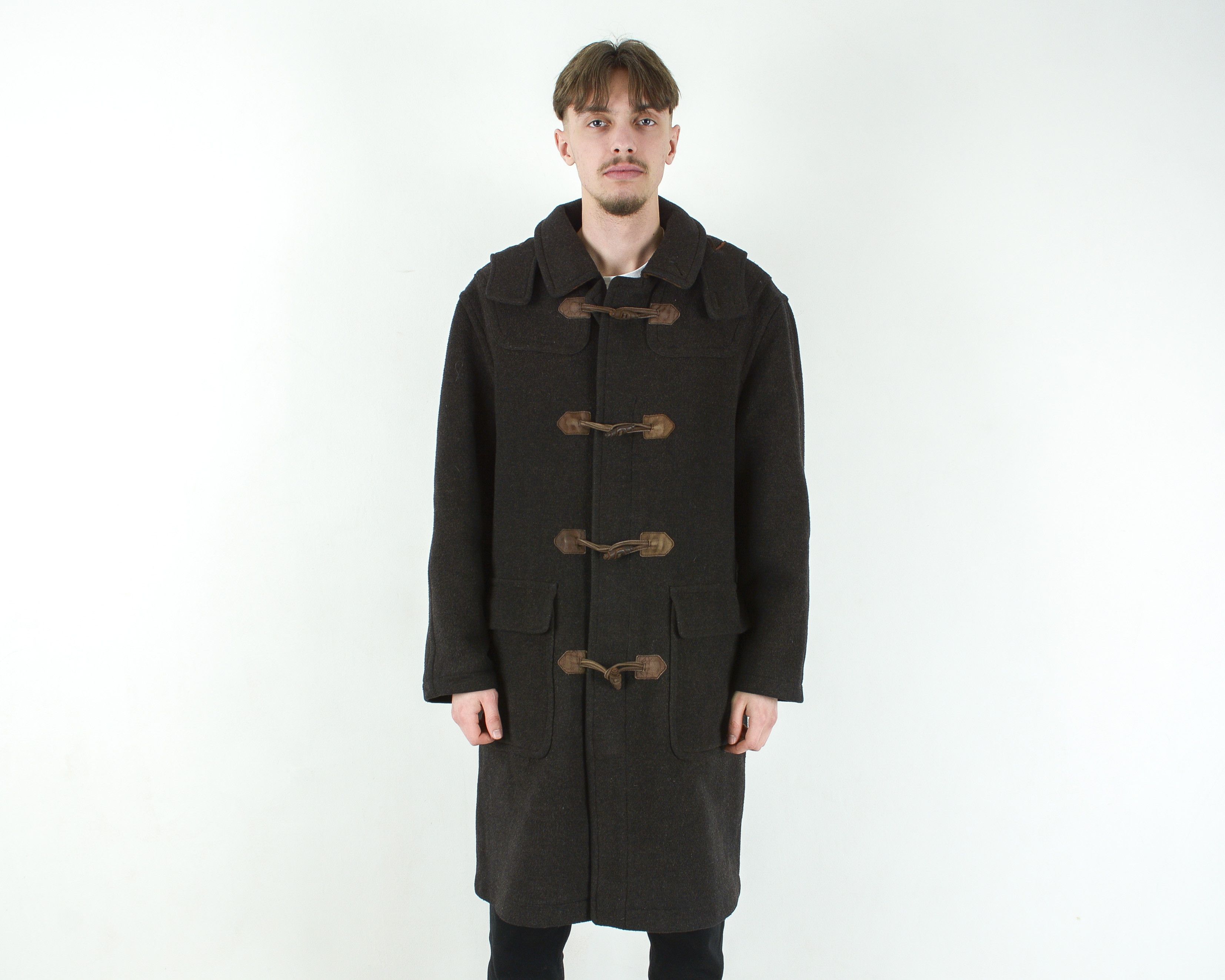 image of Cashmere Wool x Schneider Schneiders Salzburg 40 Us Duffle Coat Wool Jacket Cashmere M in Brown (Si