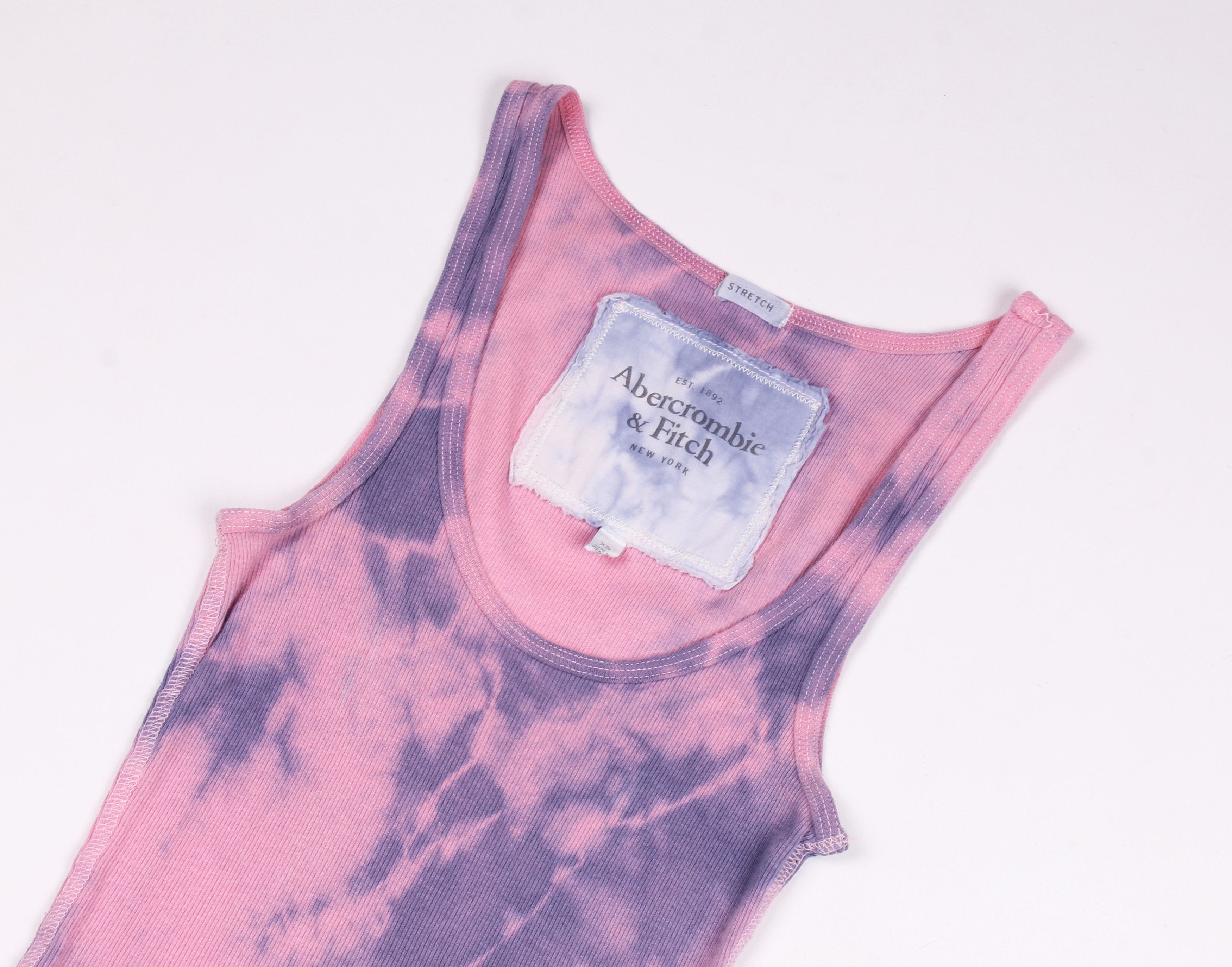 Abercrombie & Fitch Abercrombie & Fitch Rib Knit Y2K Tie Dye Cami Tank Top Size XS / US 0-2 / IT 36-38 - 5 Thumbnail