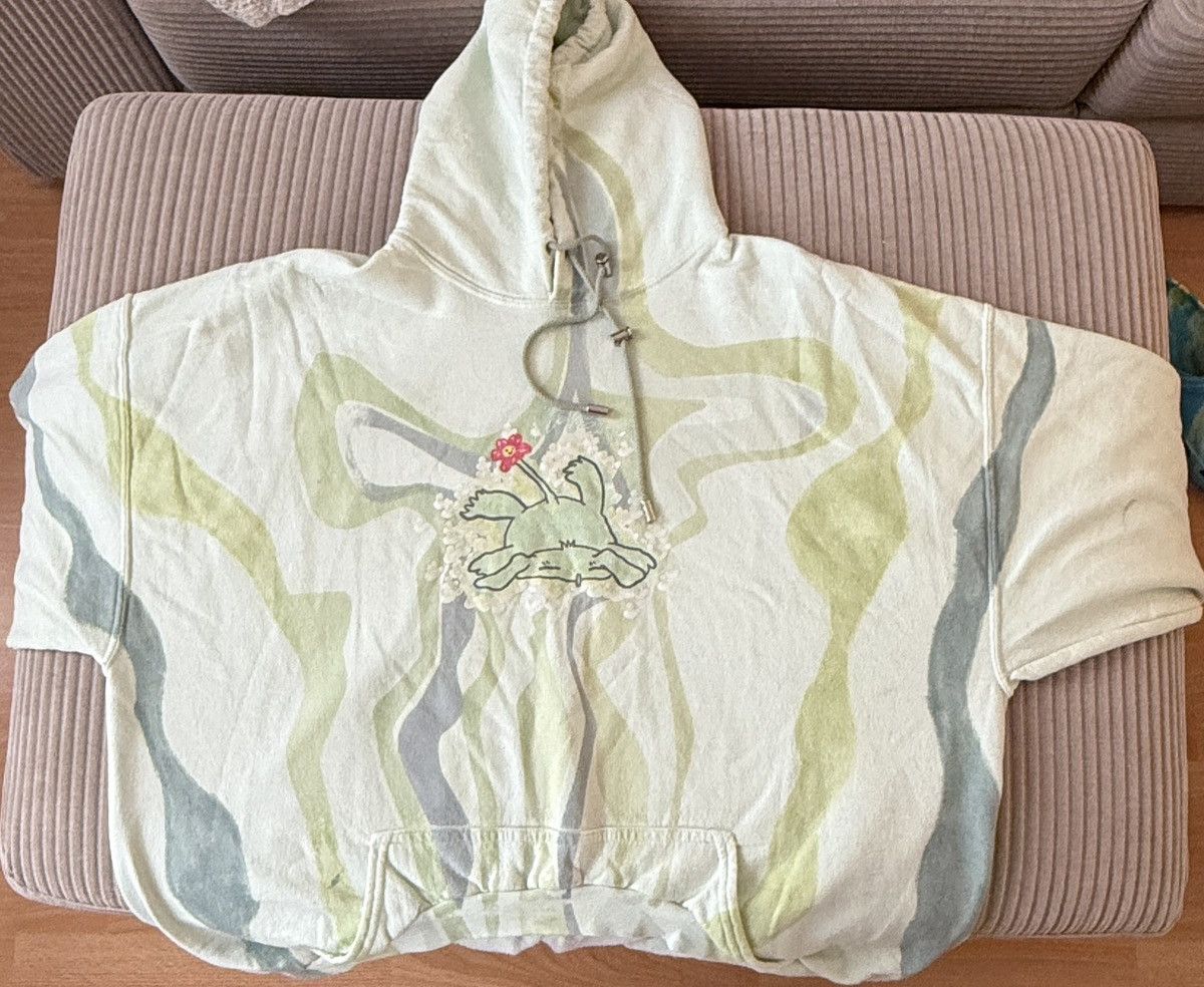 Collina Strada Green Flower Hoodie Size L / US 10 / IT 46 - 1 Thumbnail