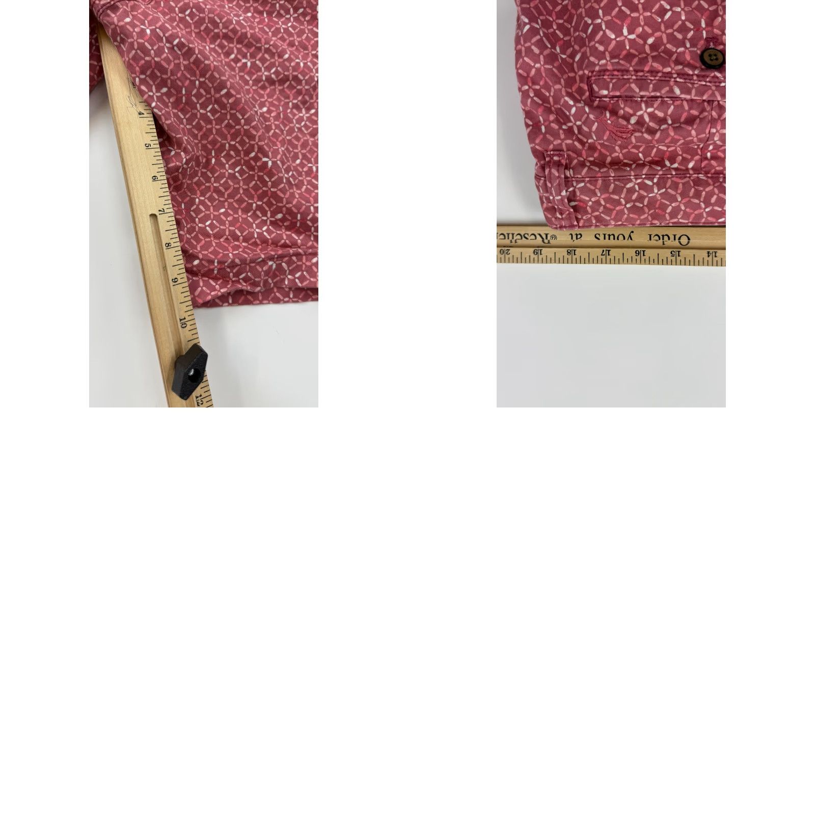 Tommy Bahama Tommy Bahama Geo Print Shorts Mens 38 Red Cotton Chino Stretch Outdoor Casual Size US 38 / EU 54 - 8 Thumbnail
