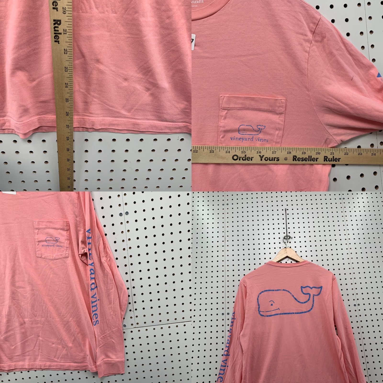 Vineyard Vines Vineyard Vines Pocket Shirt Pink Long Sleeve Whale Logo Adult Small Mens Shirt Size US S / EU 44-46 / 1 - 9 Thumbnail