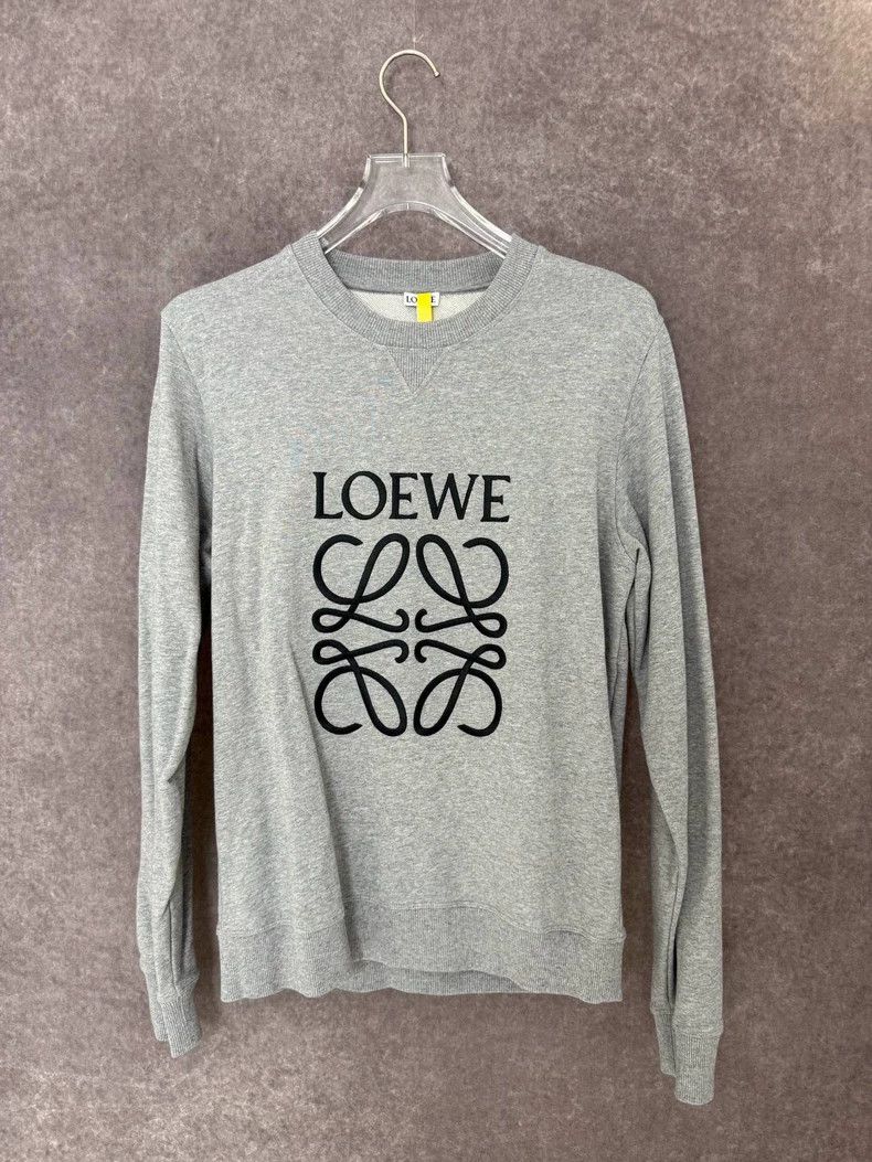 Loewe LOEWE Grey embroidered hoodie Size M / US 6-8 / IT 42-44 - 1 Thumbnail