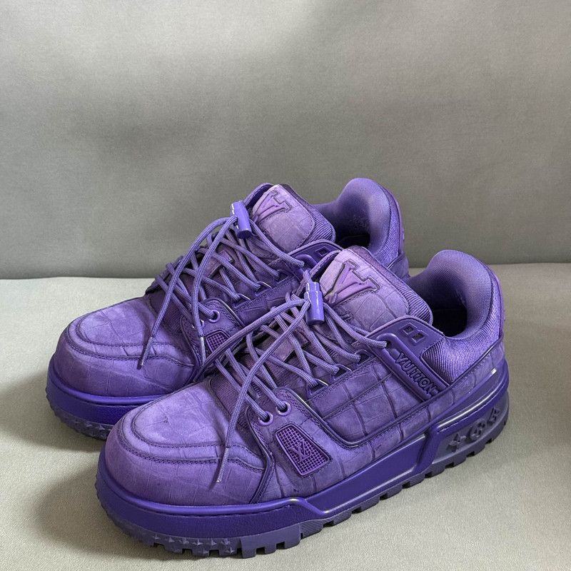 Louis Vuitton Louis Vuitton Trainer Maxi Leather Sneakers in Purple 0079 Size US 8 / EU 41 - 1 Thumbnail