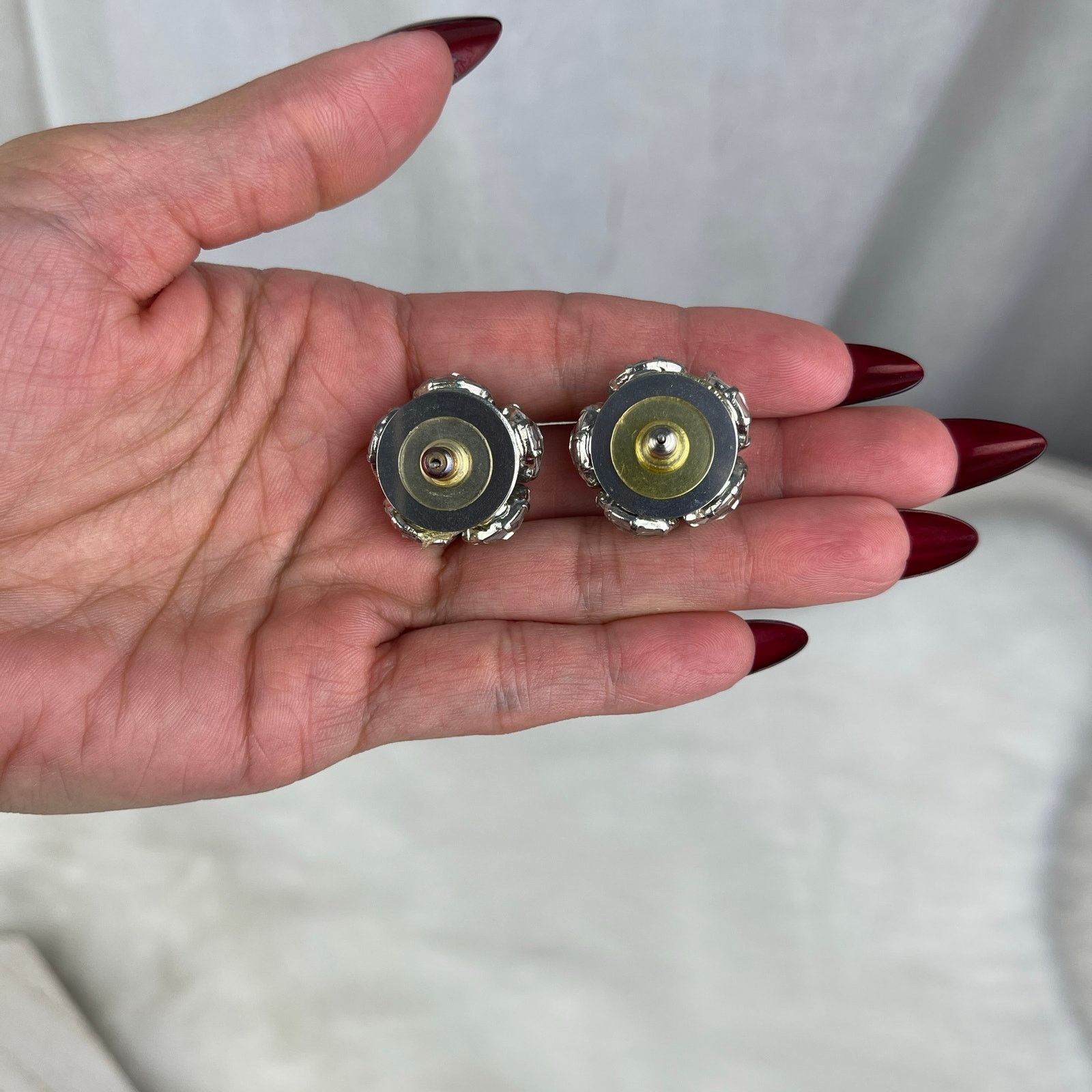 Vintage VTG 80’s CC Courtenay Crystal Star Ball Earrings Rhinestone Size ONE SIZE - 24 Thumbnail