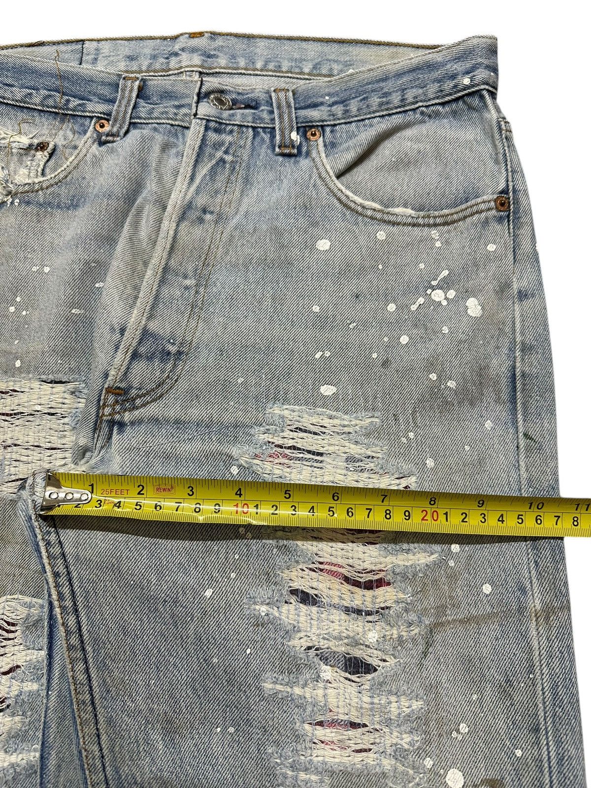 Levi's Vintage 80s Levis 501 Paint Splatter Distressed Jeans Size US 32 / EU 48 - 16 Thumbnail
