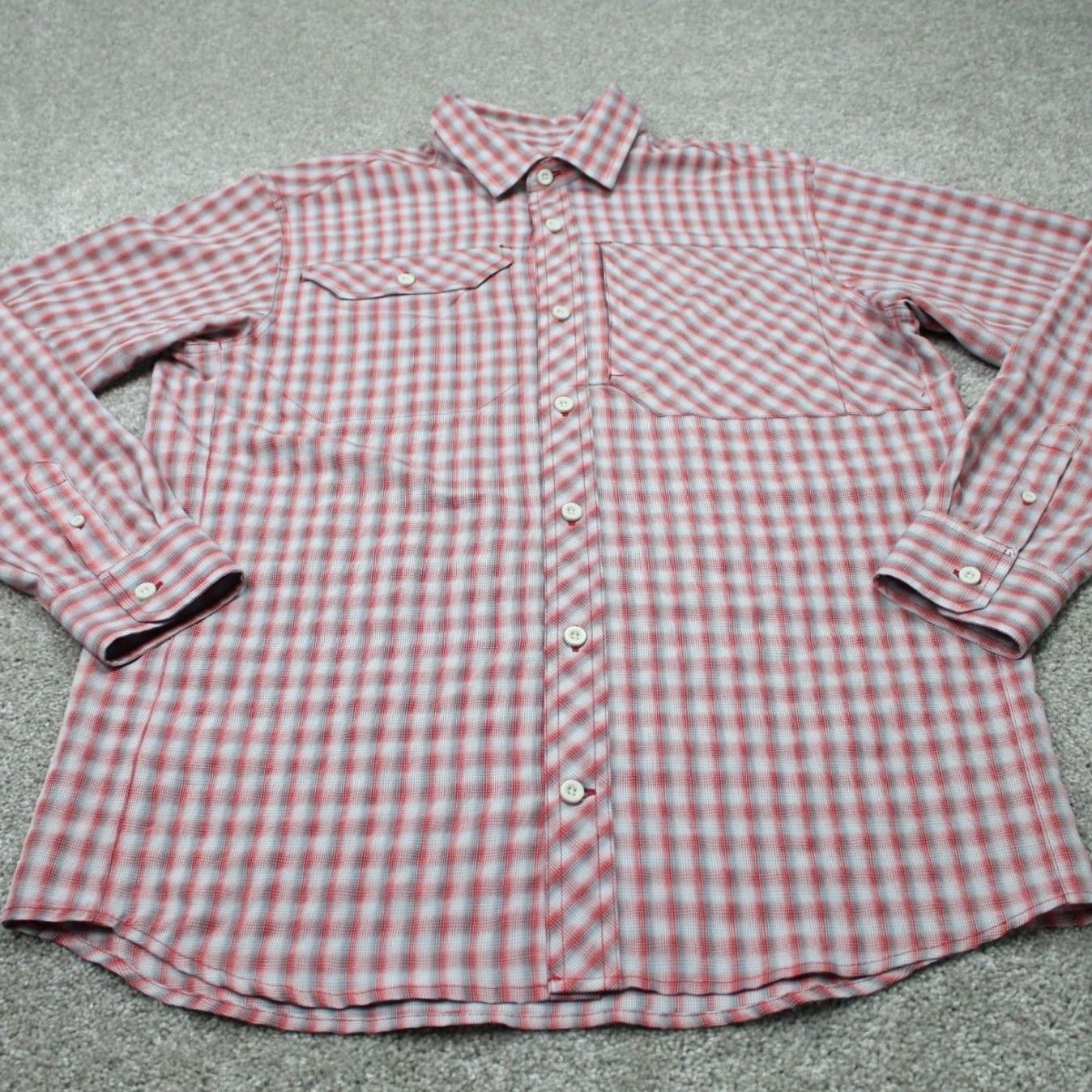 Eddie Bauer Eddie Bauer Shirt Mens Medium Red Plaid Button-Up Long Sleeve Wool? Polyester/Nylon Lined Size US M / EU 48-50 / 2 - 2 Thumbnail
