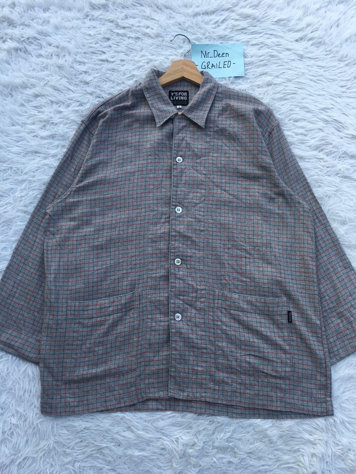 Yohji Yamamoto Rare Vintage Y’s For Living Yohji Yamamoto Flannel Shirt Size US L / EU 52-54 / 3 - 2 Thumbnail